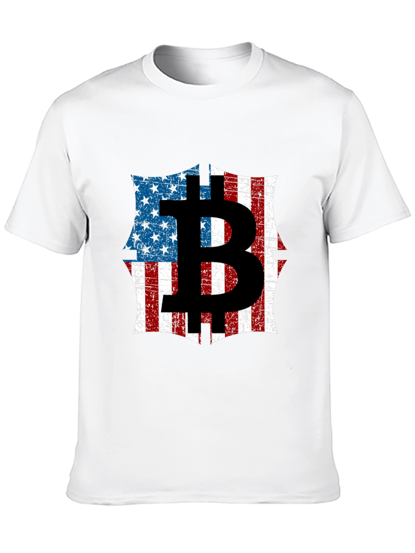 Bitcoin American Flag Graphic T-Shirt