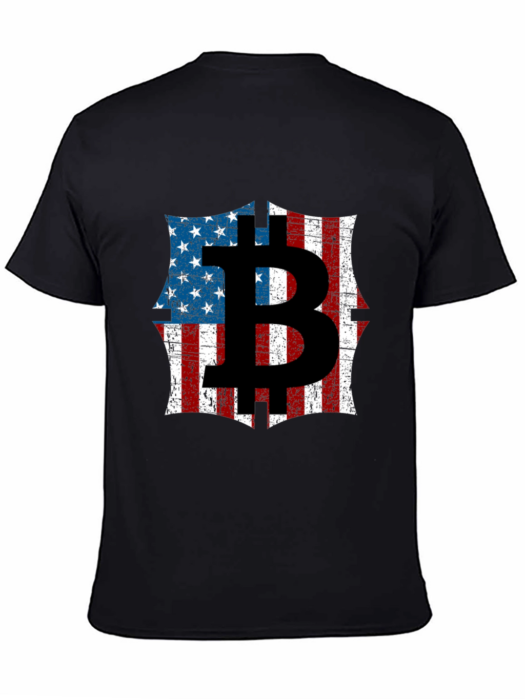 Bitcoin American Flag Graphic T-Shirt