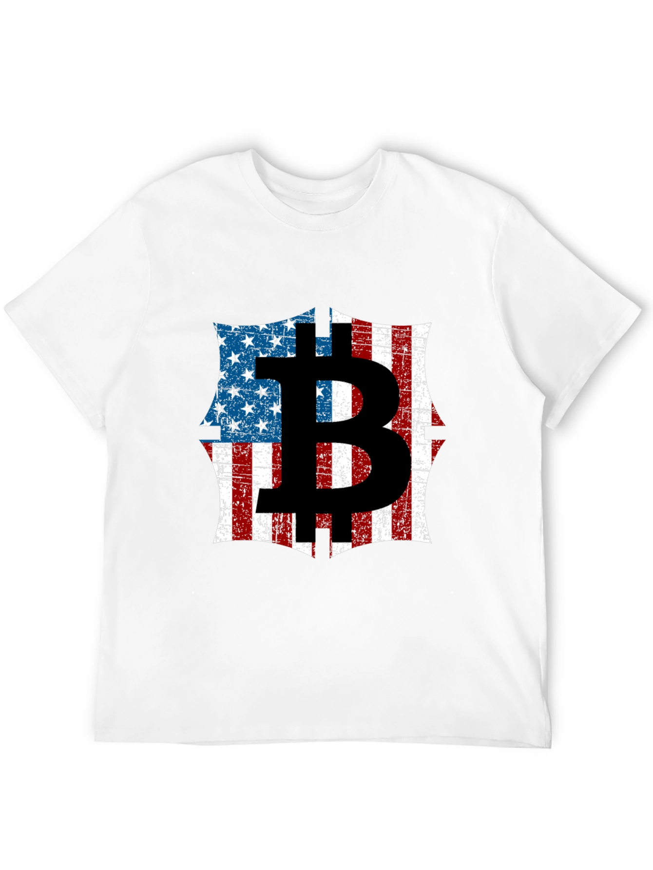 Bitcoin American Flag Graphic T-Shirt