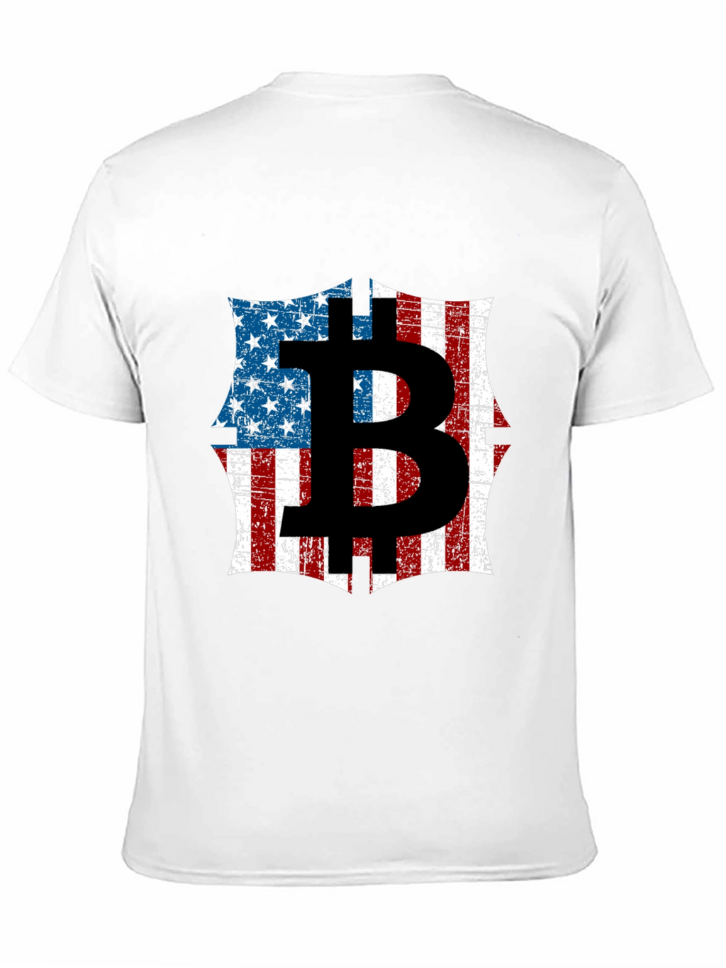 Bitcoin American Flag Graphic T-Shirt