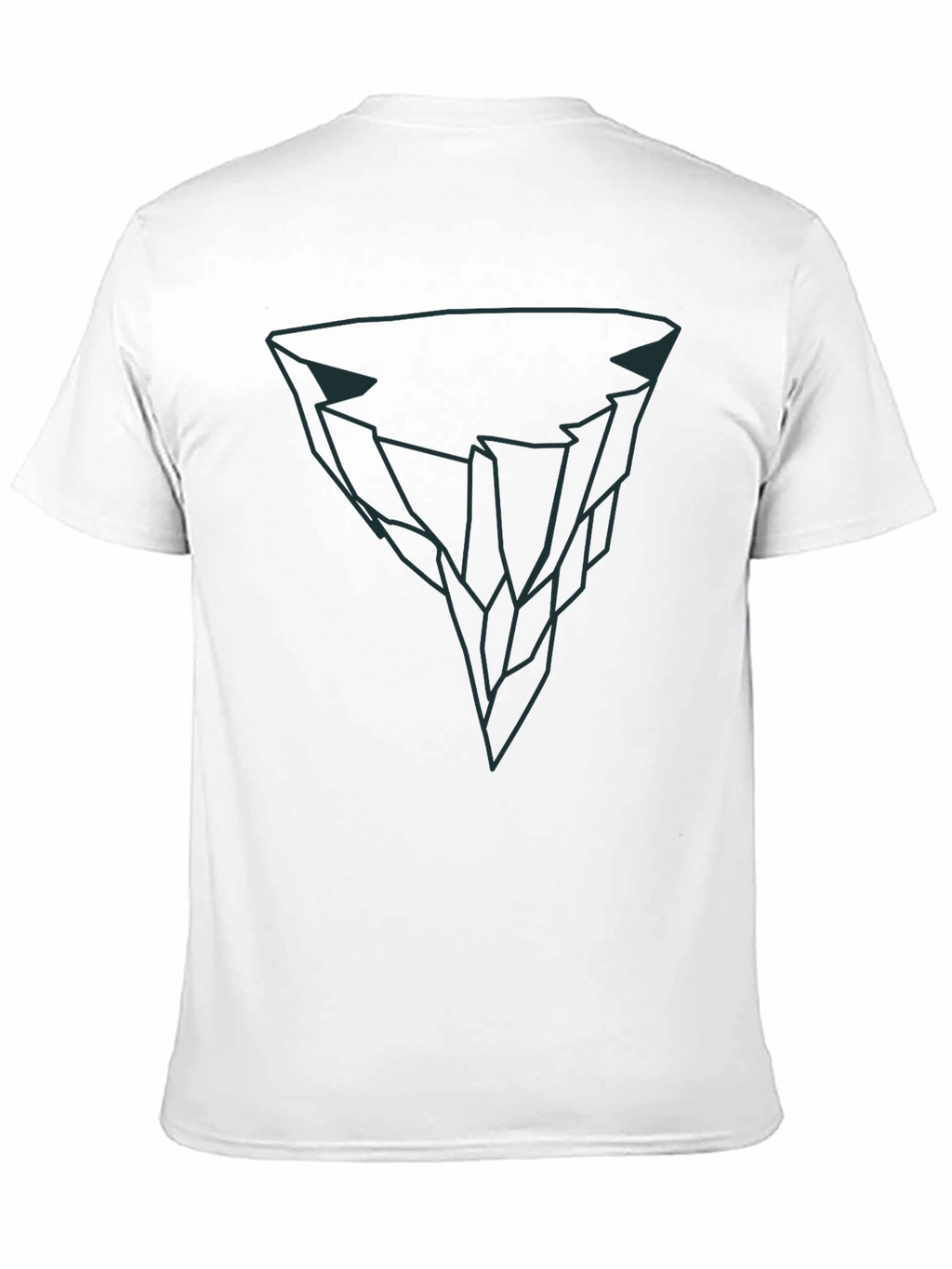 Geometric Iceberg Graphic Tee - Modern Black T-Shirt