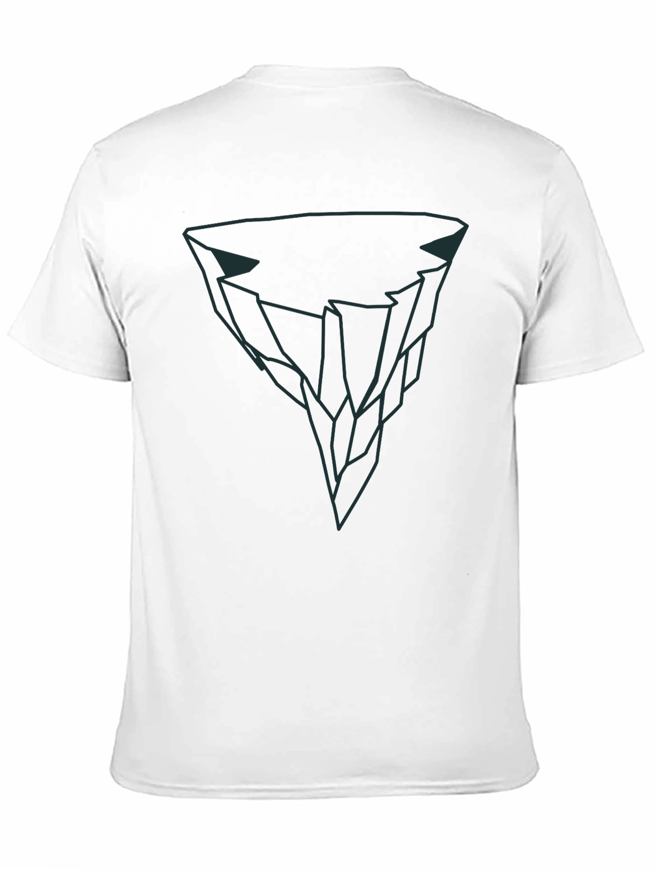 Geometric Iceberg Graphic Tee - Modern Black T-Shirt