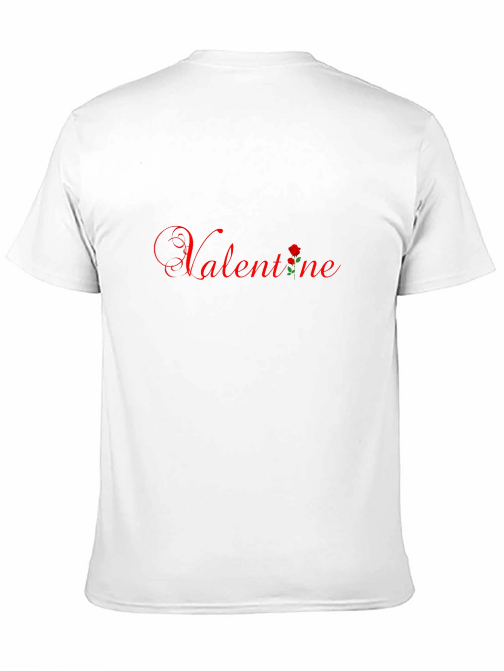 Valentine Rose Graphic Black T-Shirt