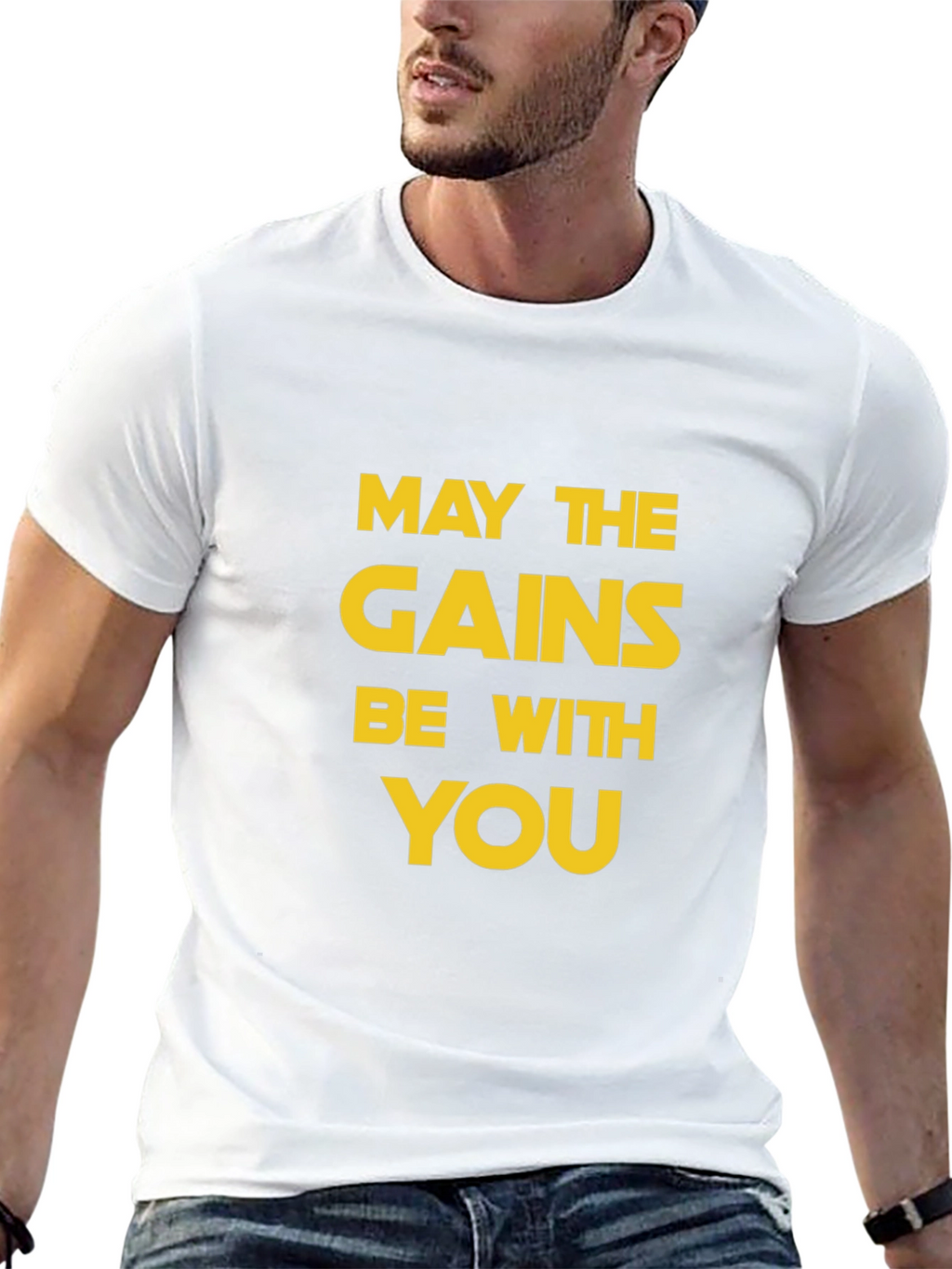 May The Gains Be With You T-Shirt - Black