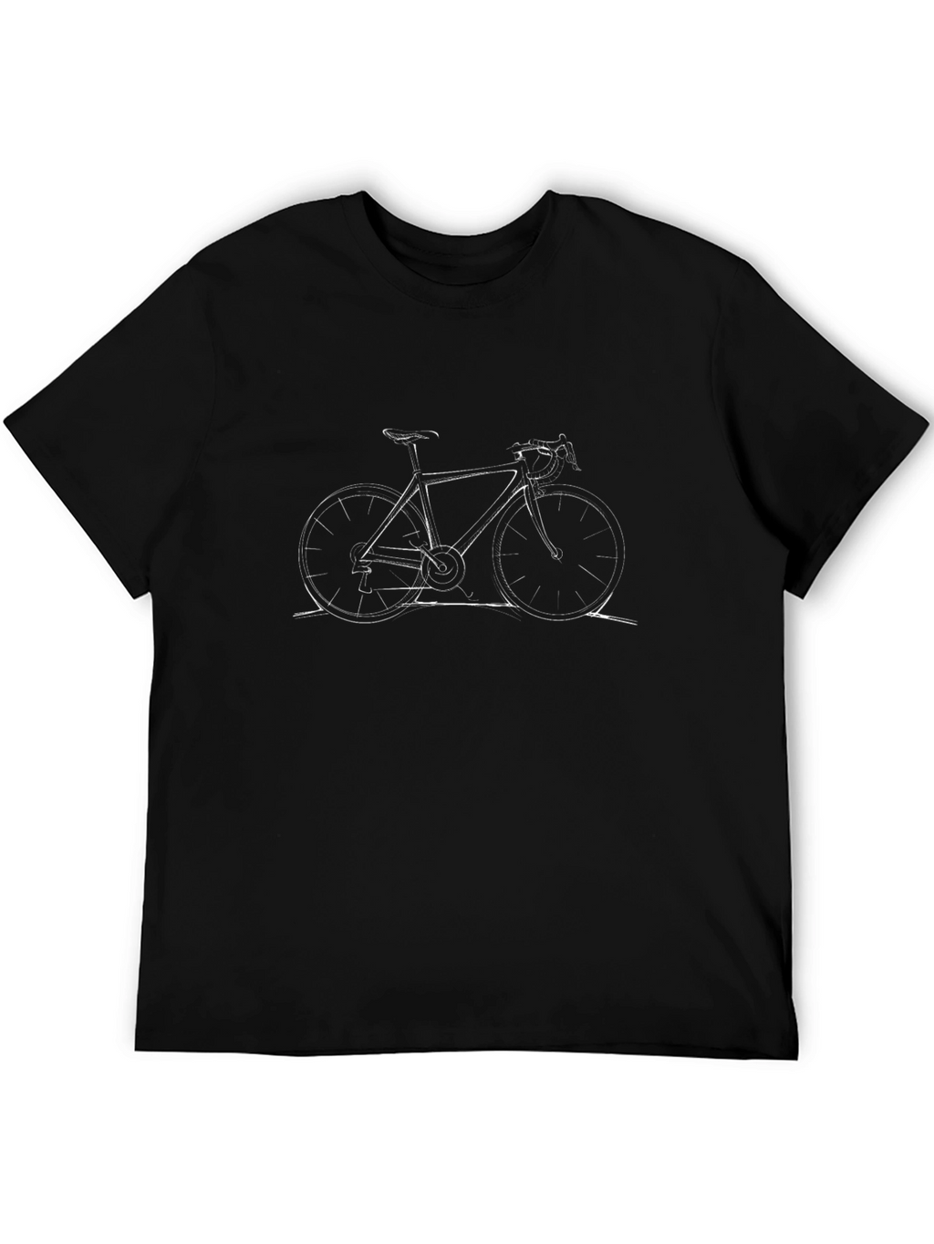 Mens Black Bike Graphic T-Shirt