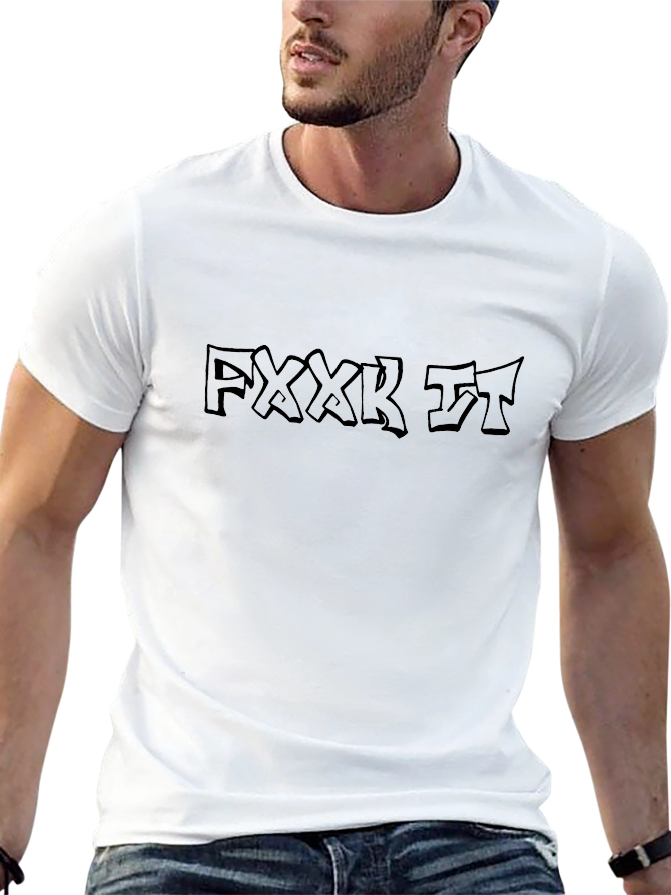 FXKR IT Black Graphic T-Shirt - Mens Casual Wear