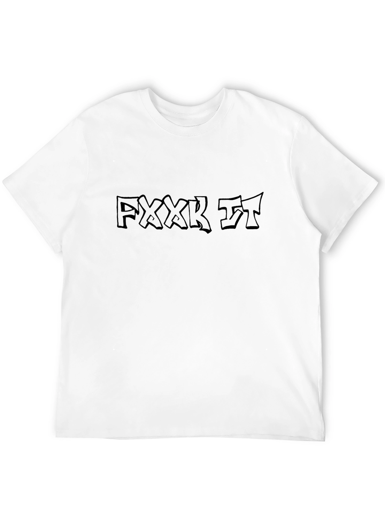 FXKR IT Black Graphic T-Shirt - Mens Casual Wear