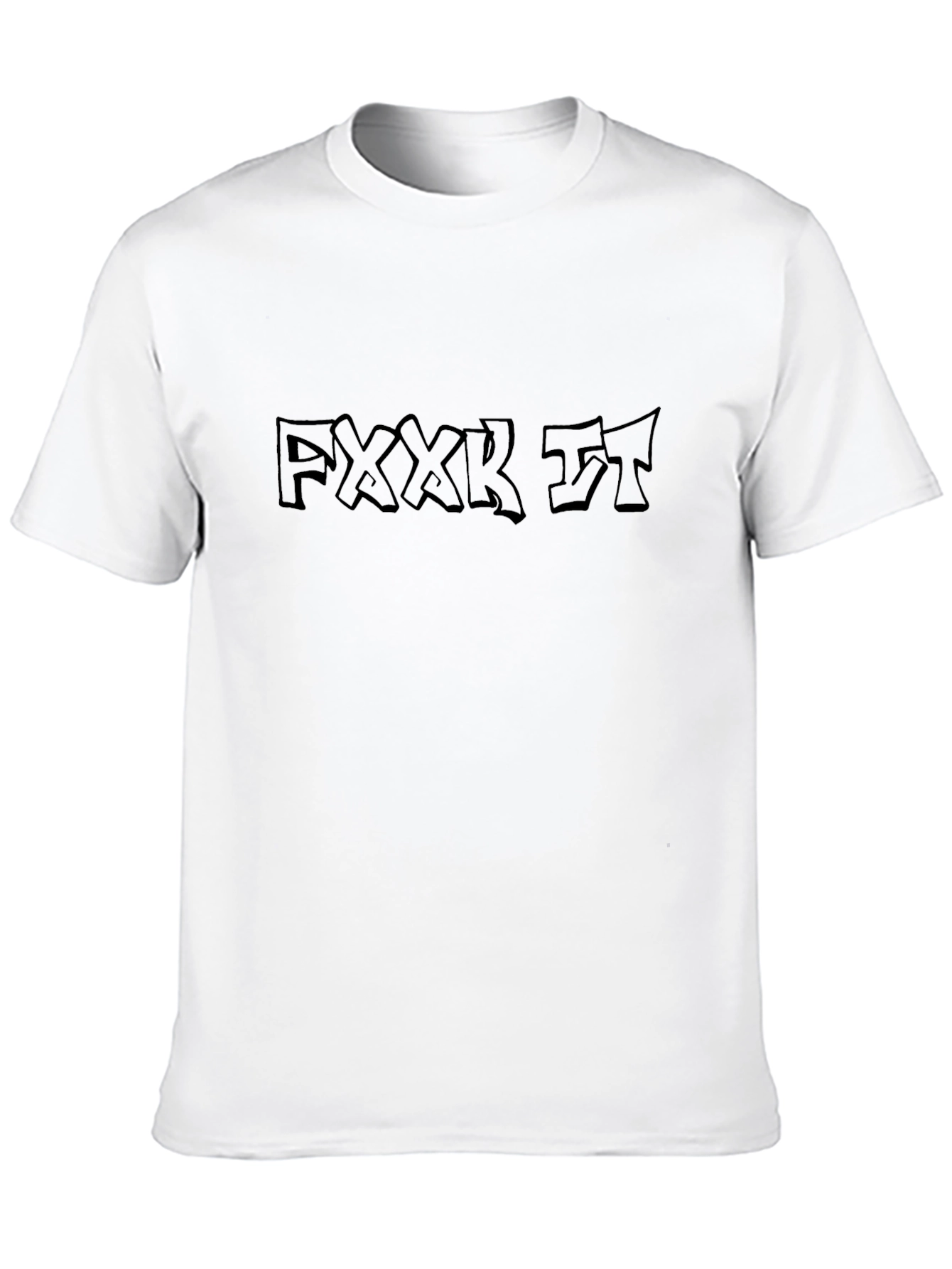 FXKR IT Black Graphic T-Shirt - Mens Casual Wear