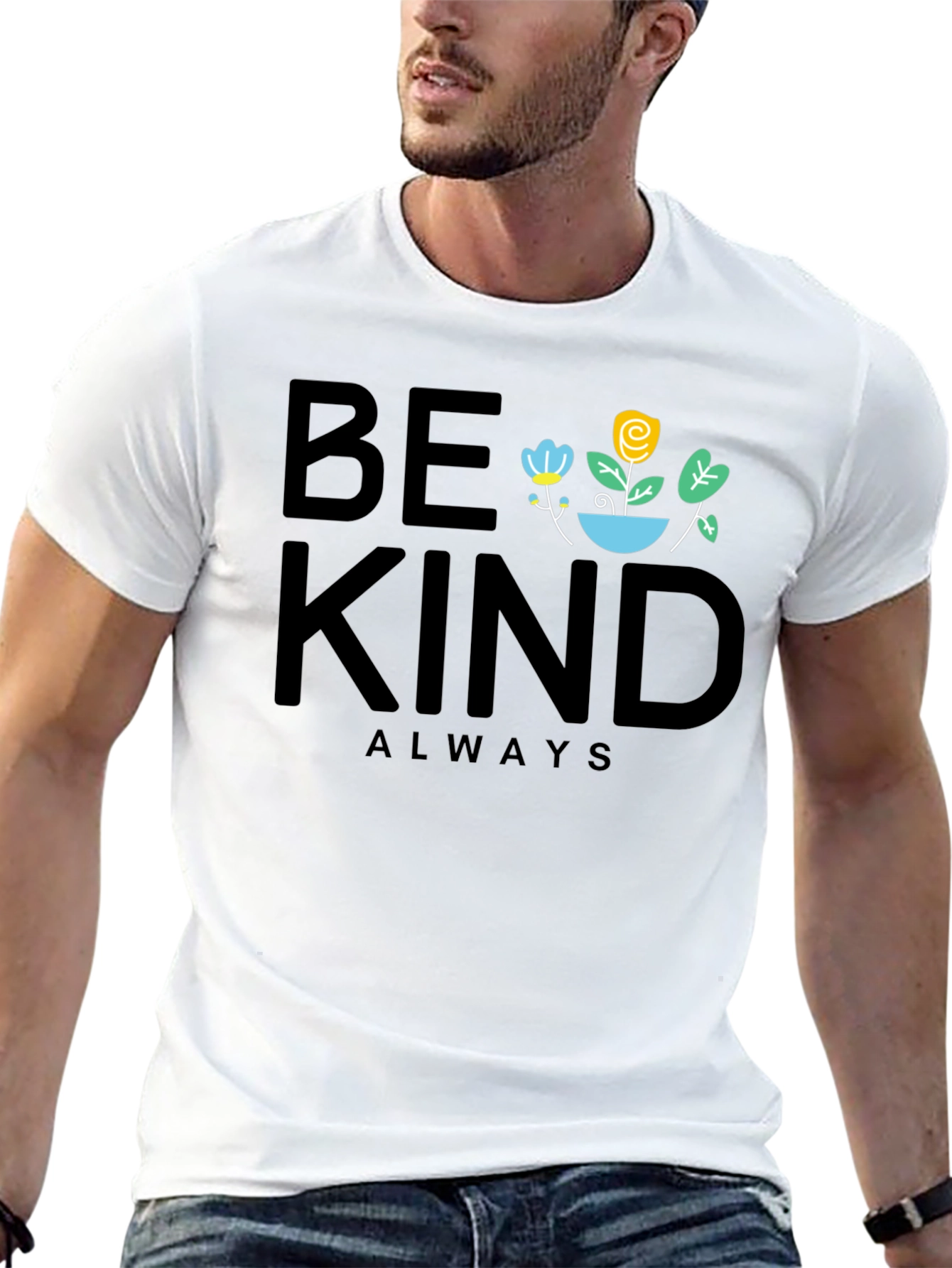Be Kind Always Graphic T-Shirt - Black