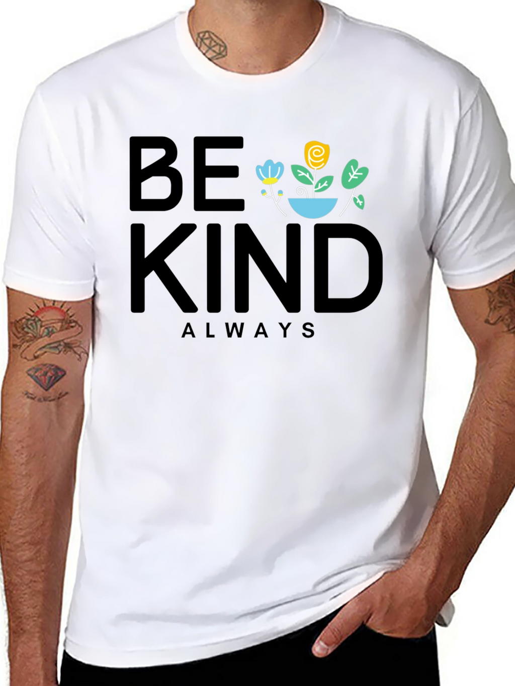 Be Kind Always Graphic T-Shirt - Black