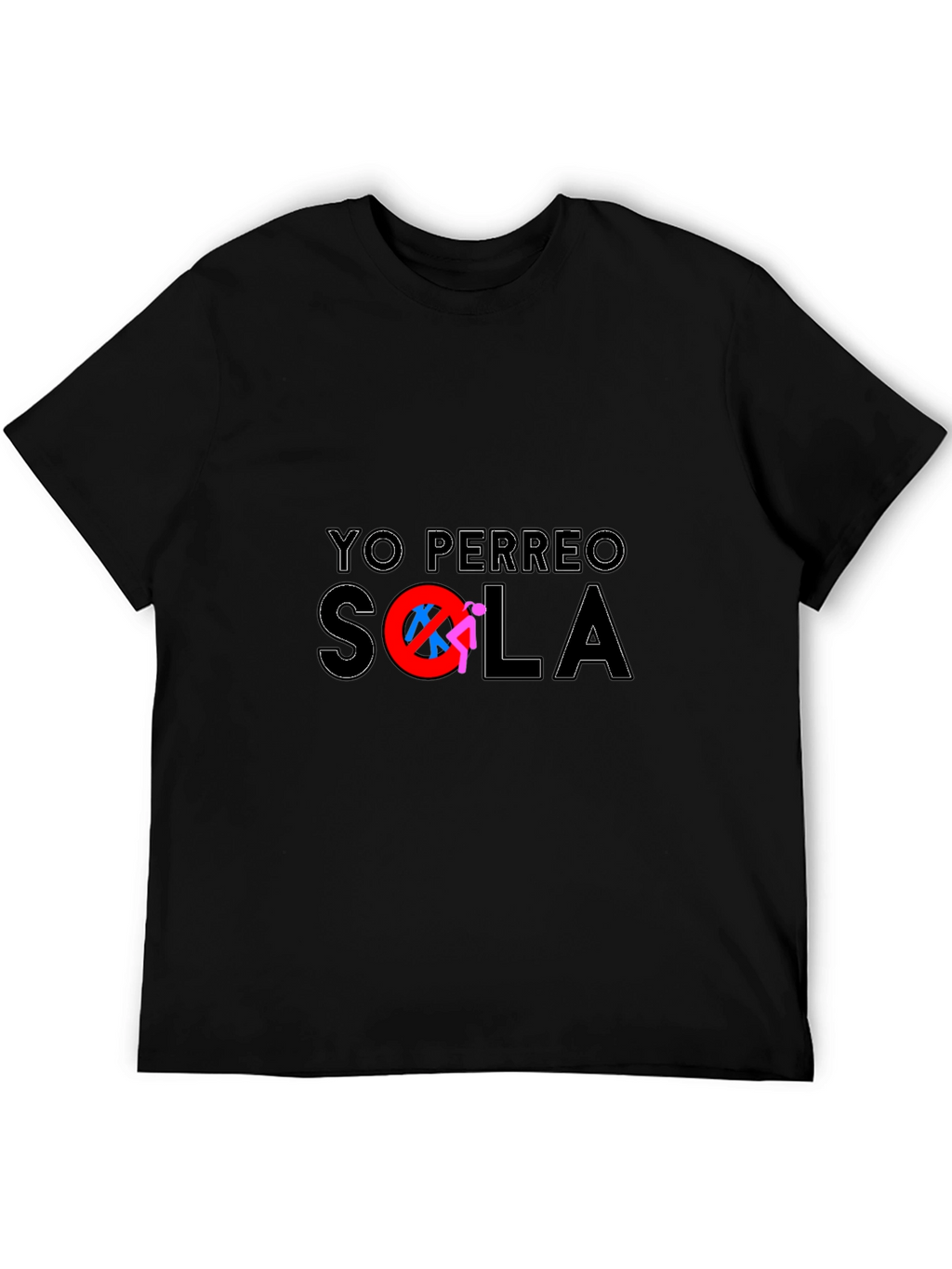 Yo Perreo Sola Black Graphic Tee