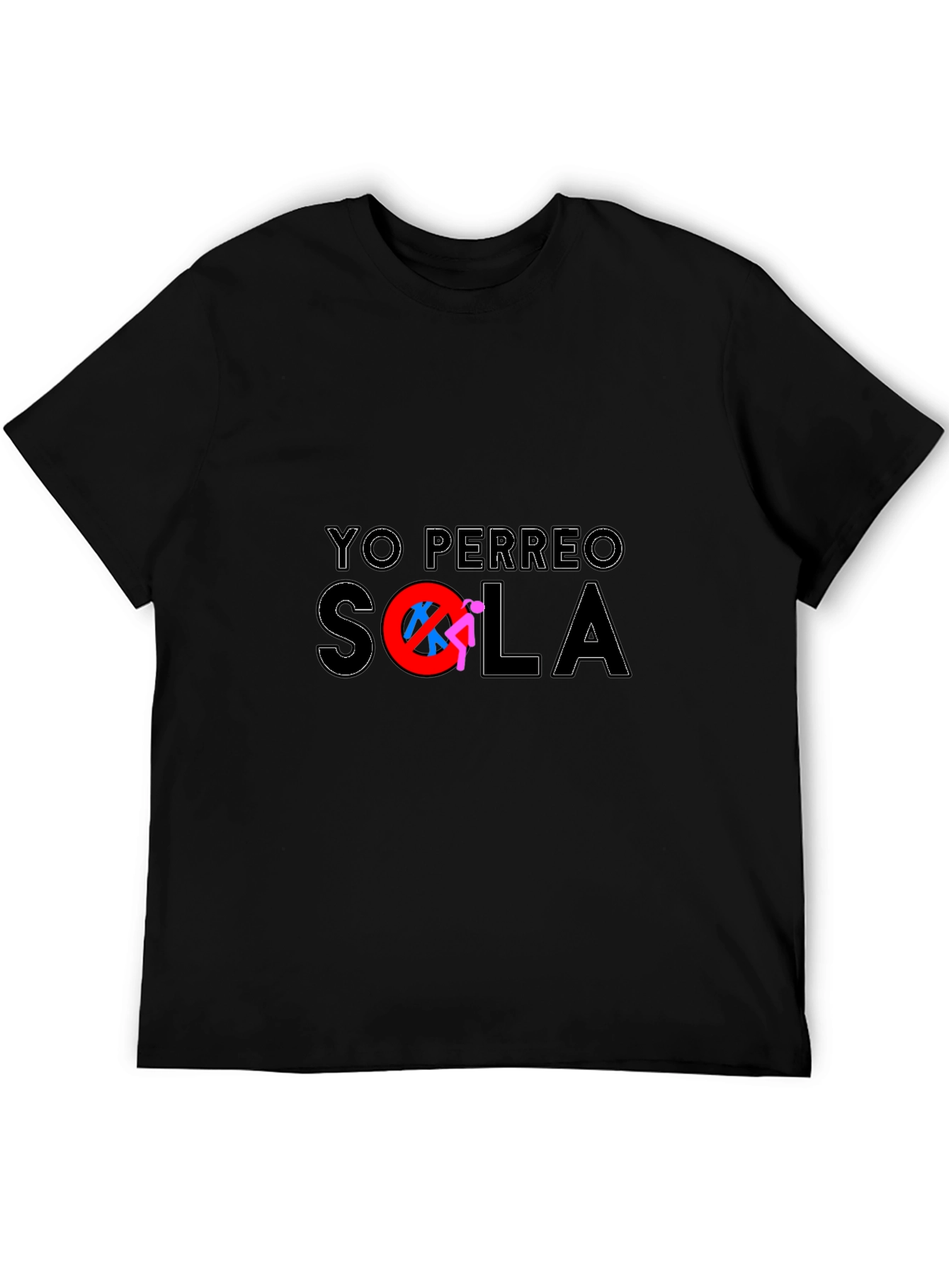 Yo Perreo Sola Black Graphic Tee