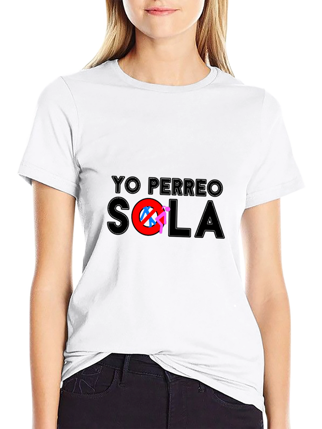 Yo Perreo Sola Black Graphic Tee