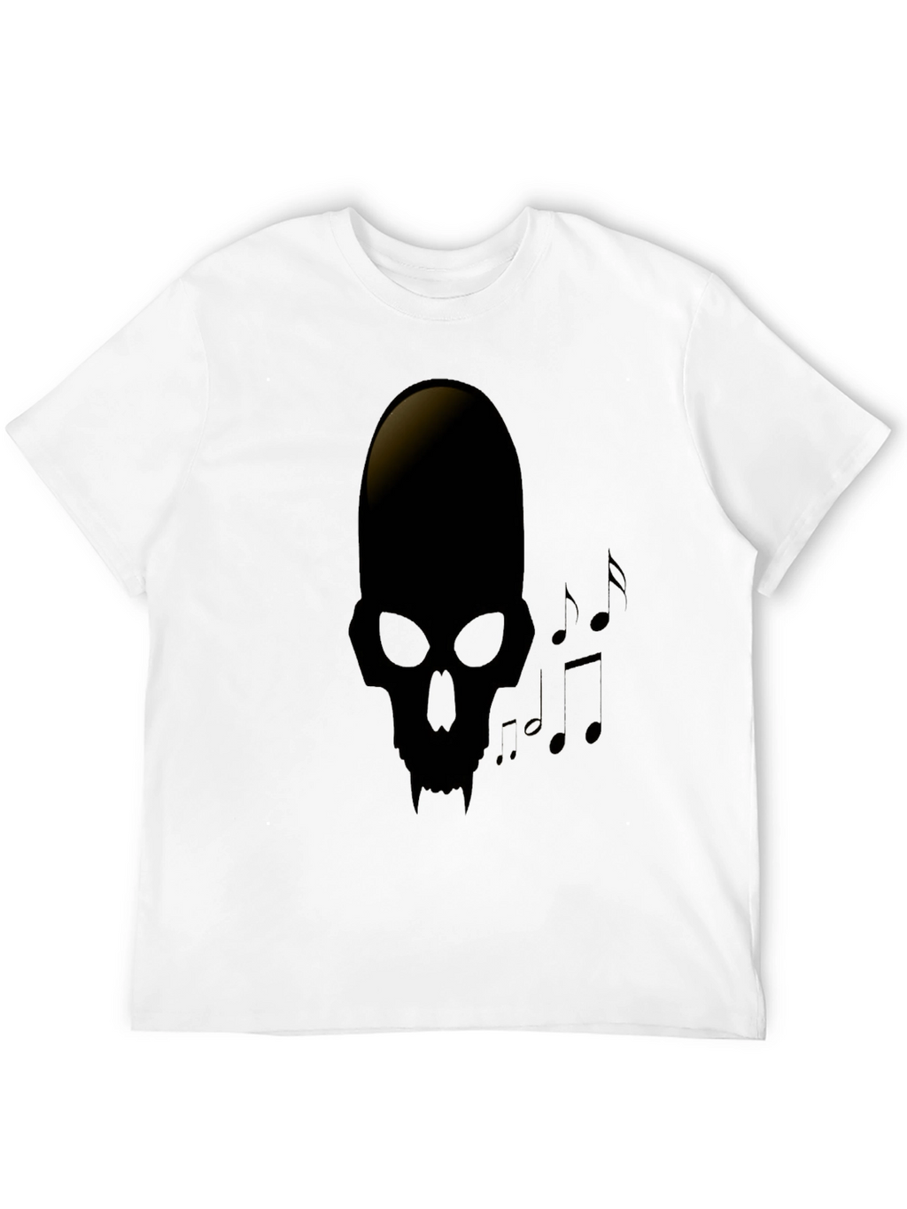 Skull Music Note Graphic Tee - Dark Style