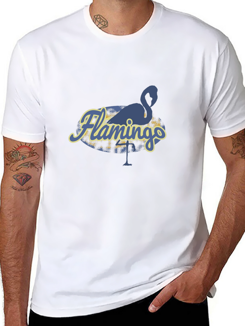 Flamingo Graphic T-Shirt - Black