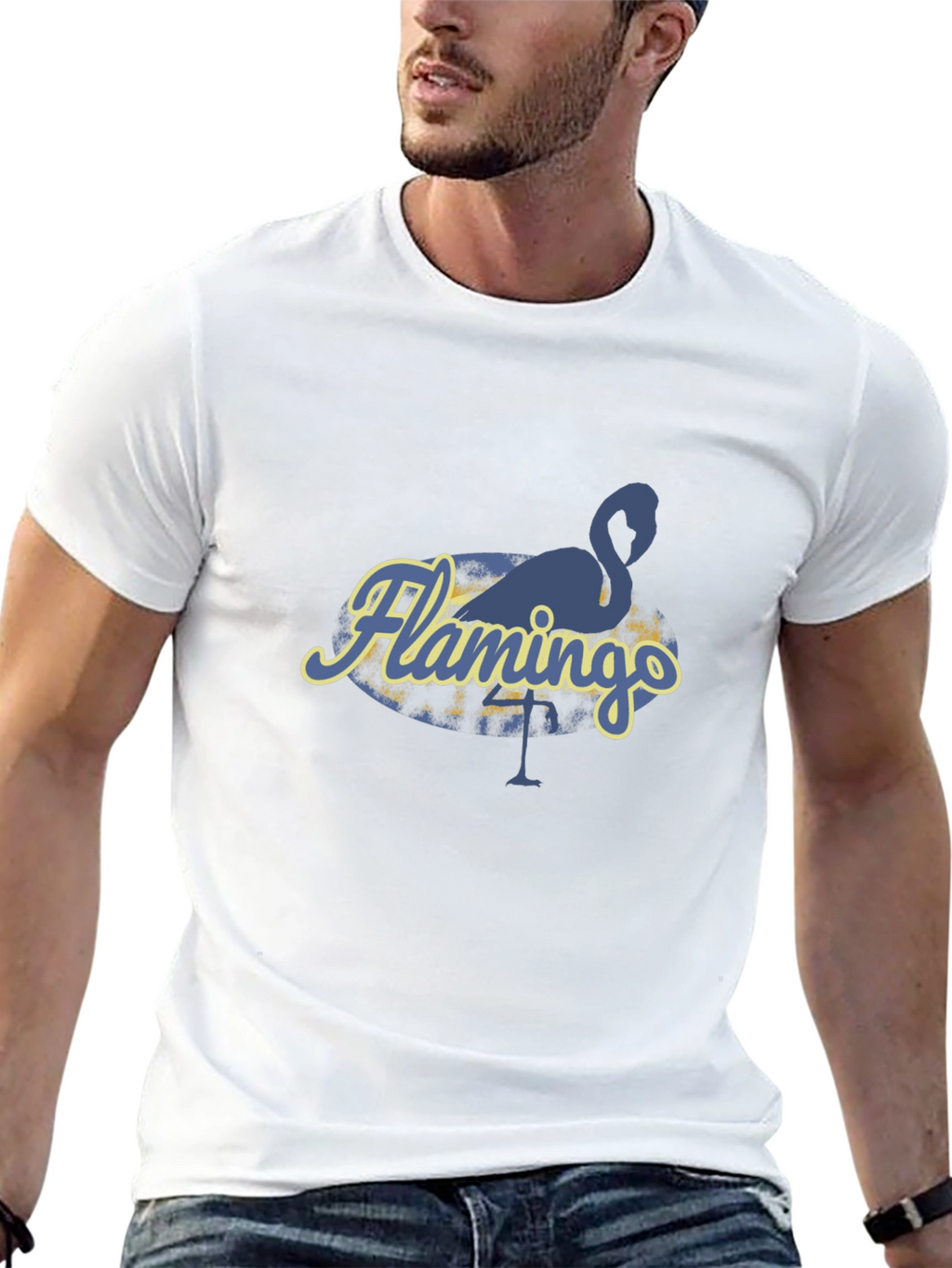 Flamingo Graphic T-Shirt - Black