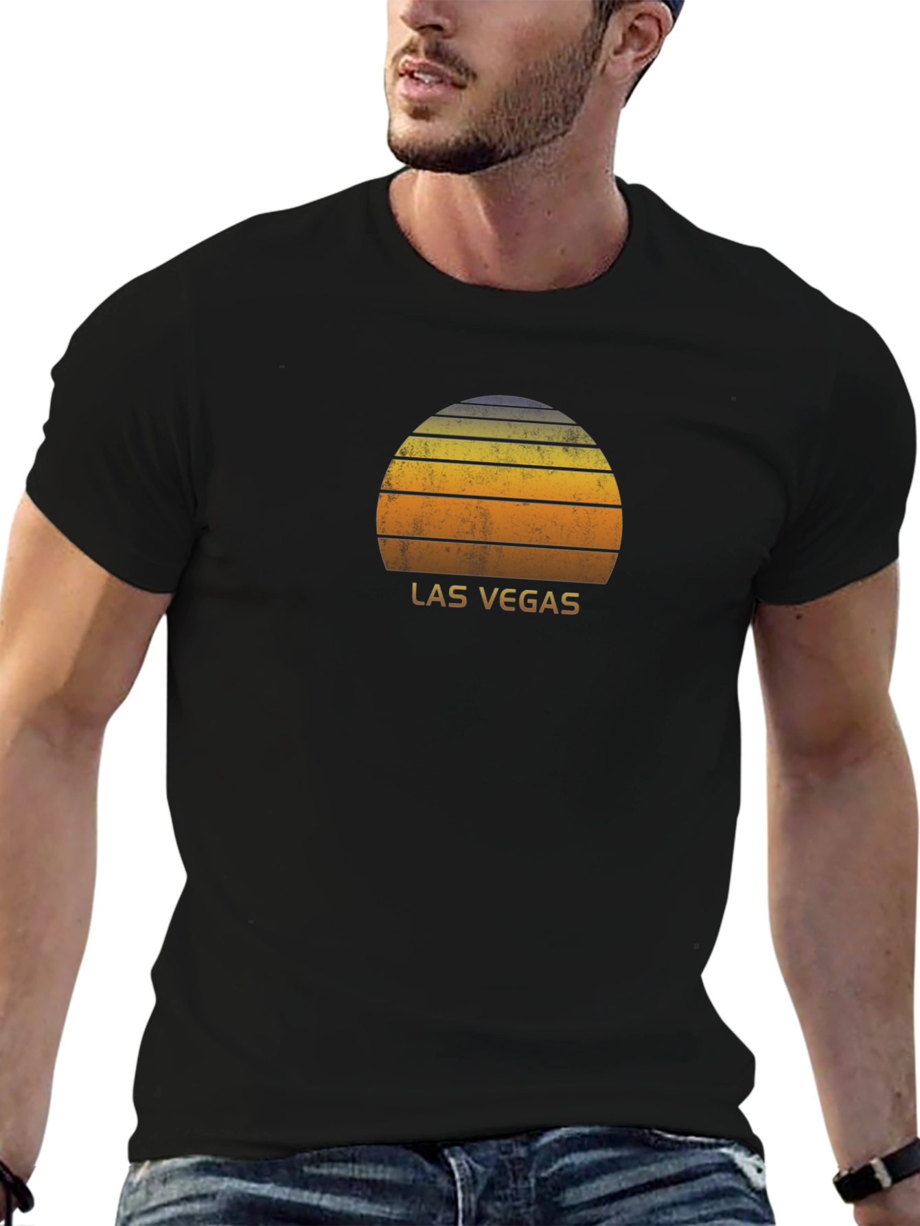 Las Vegas Sunset Graphic Tee - Retro Style