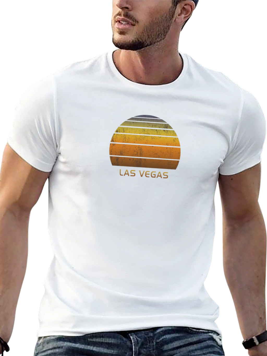 Las Vegas Sunset Graphic Tee - Retro Style