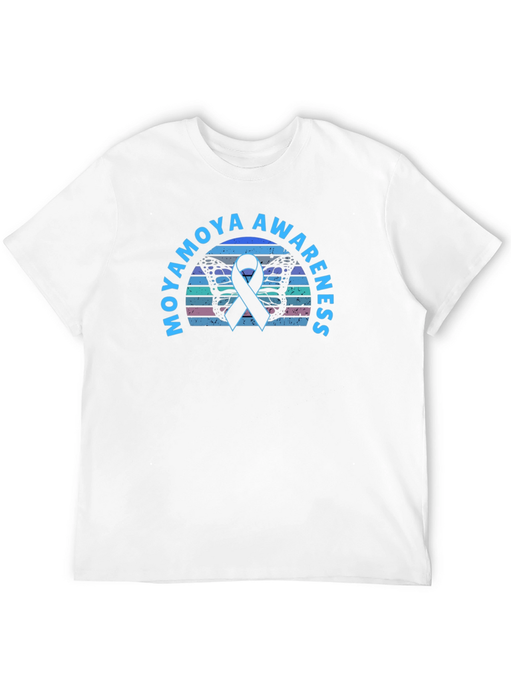 Moyamoya Awareness Butterfly Ribbon T-Shirt
