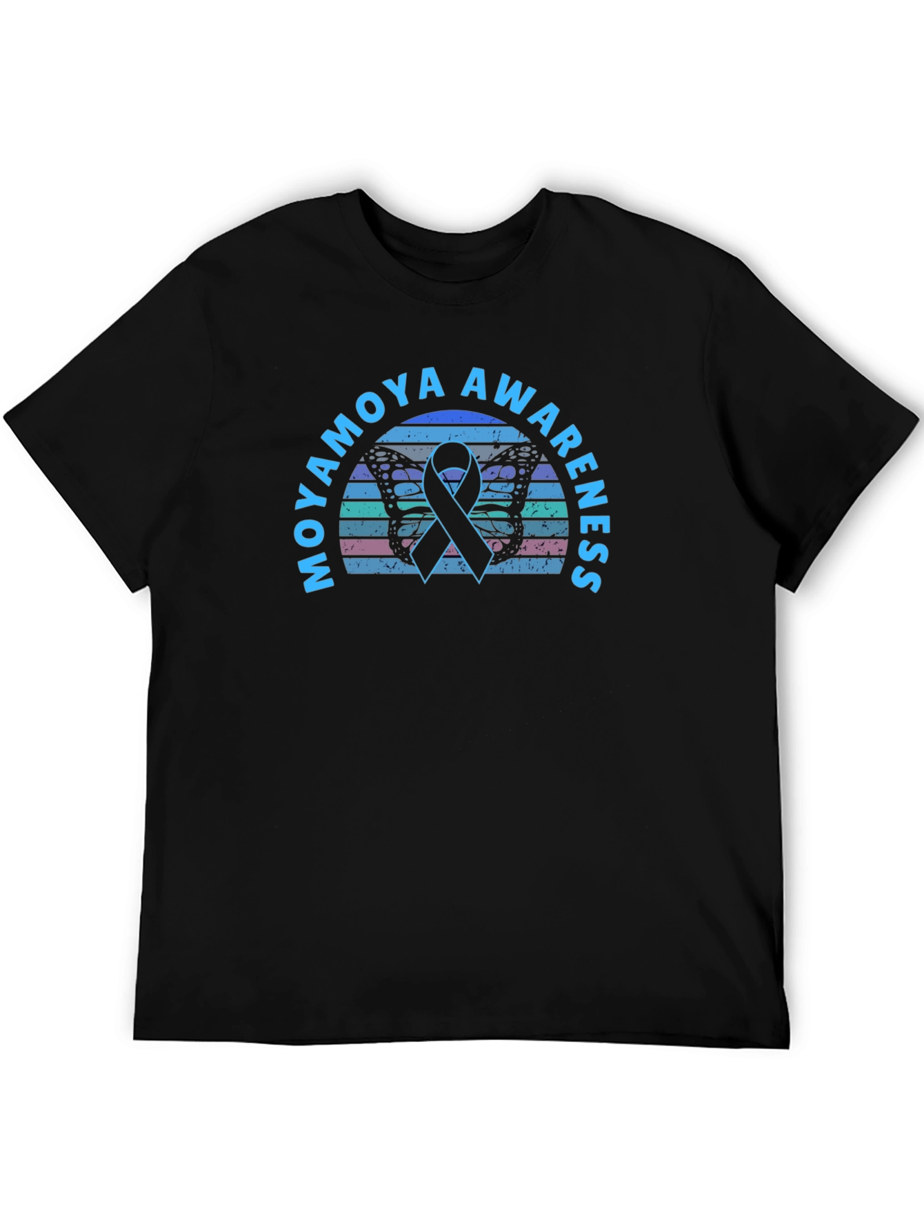 Moyamoya Awareness Butterfly Ribbon T-Shirt