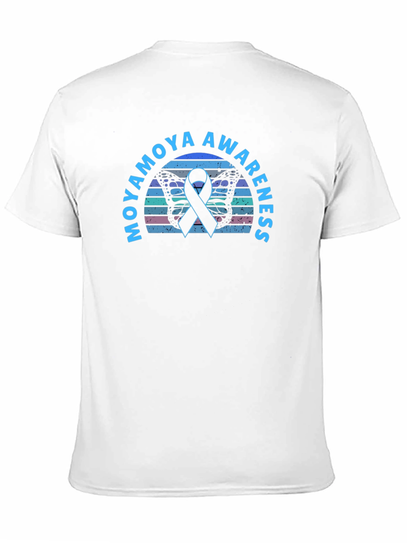 Moyamoya Awareness Butterfly Ribbon T-Shirt