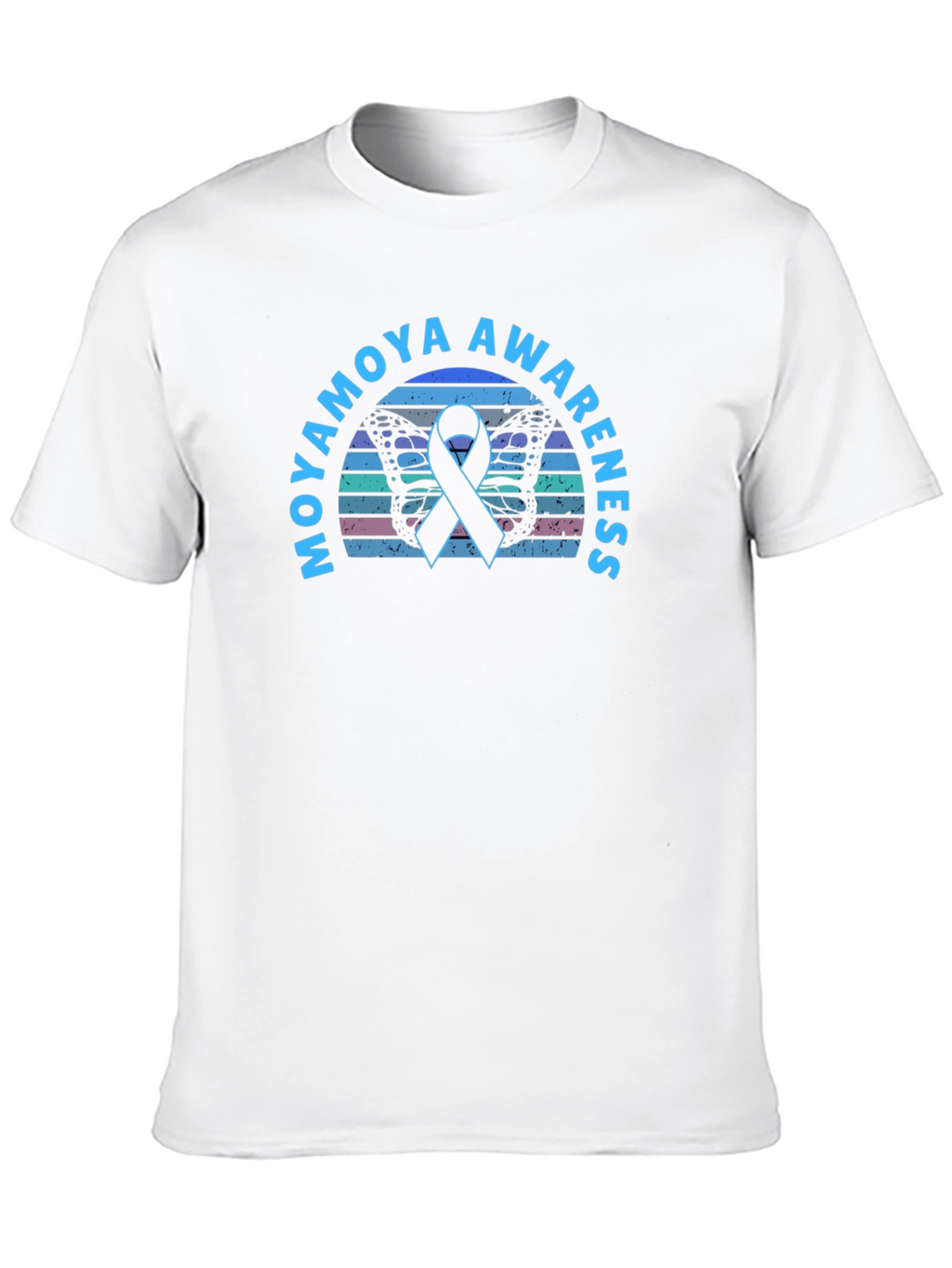 Moyamoya Awareness Butterfly Ribbon T-Shirt
