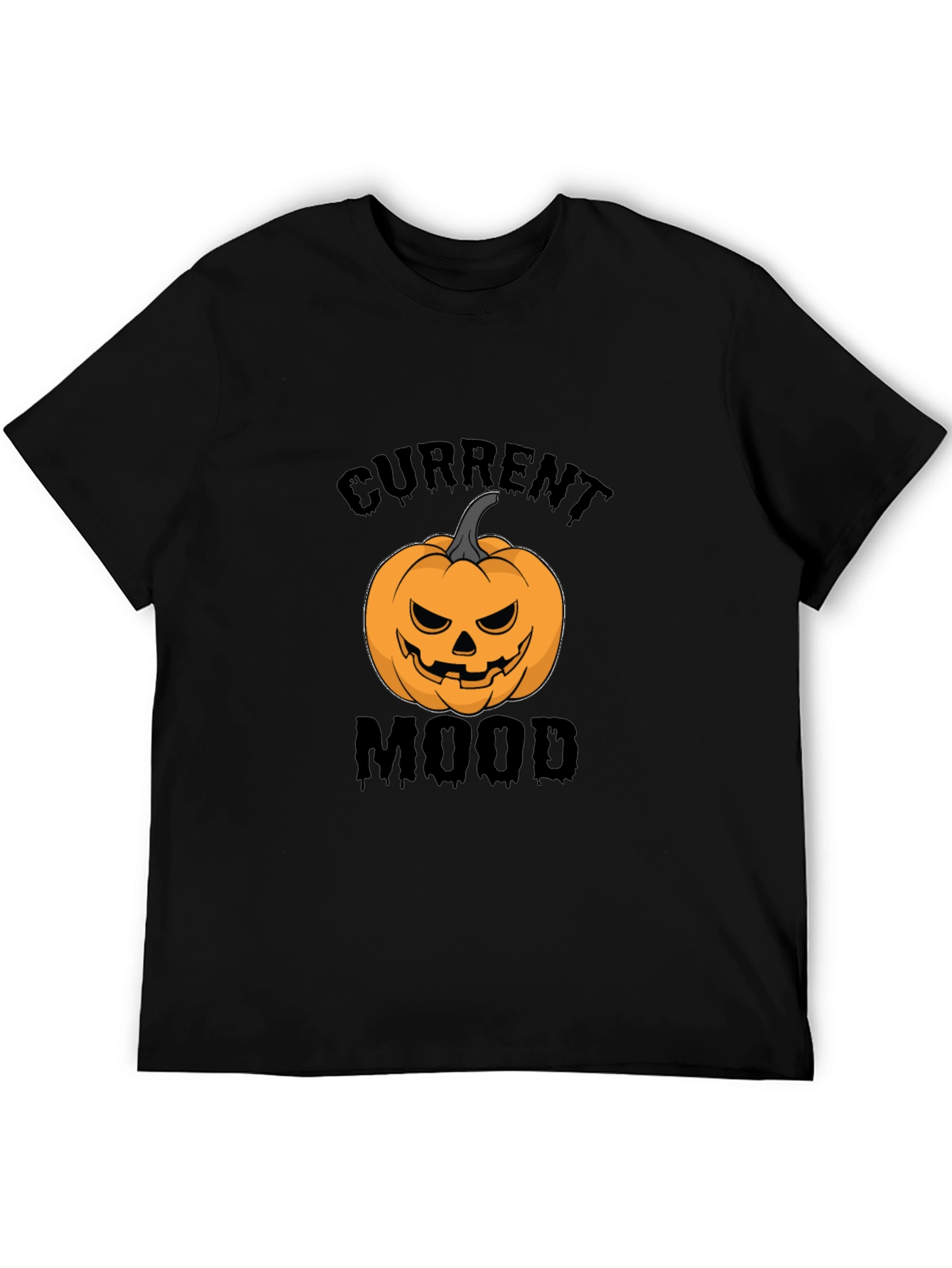 Current Mood Halloween Pumpkin Black T-Shirt