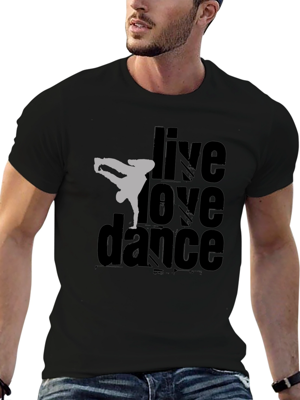 Live Love Dance Graphic Tee - Black