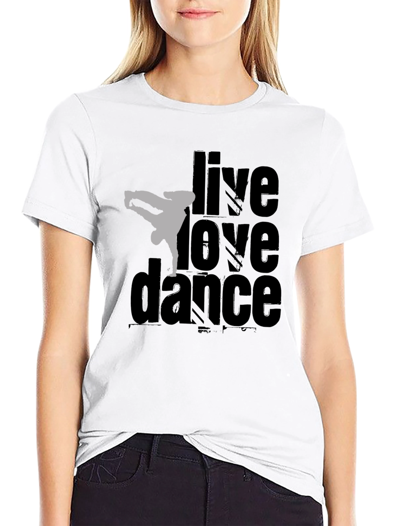 Live Love Dance Graphic Tee - Black
