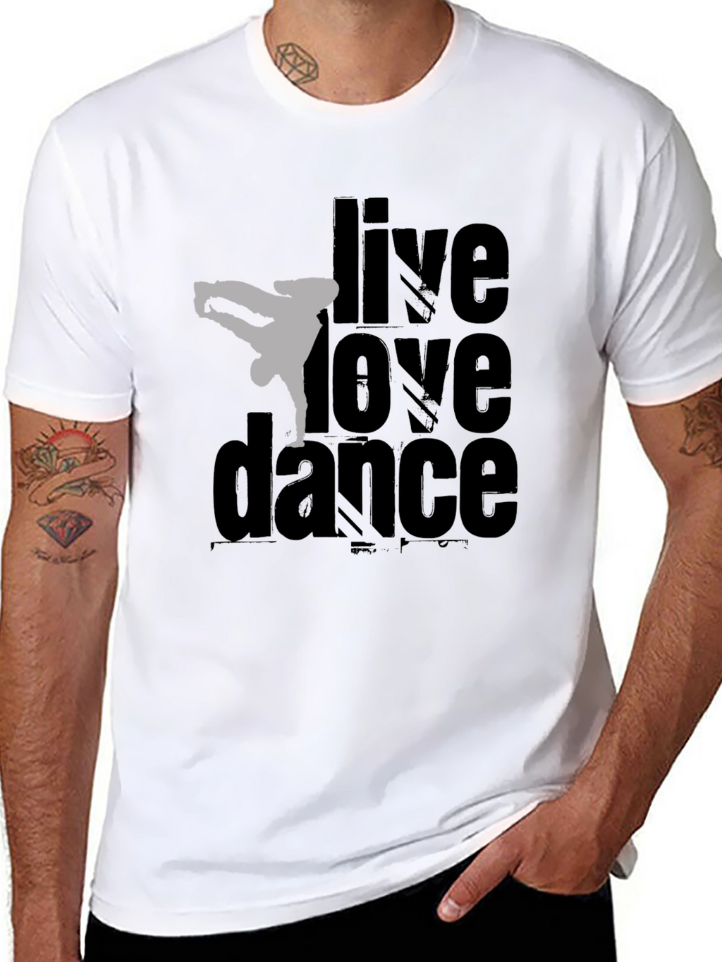 Live Love Dance Graphic Tee - Black