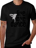 Live Love Dance Graphic Tee - Black