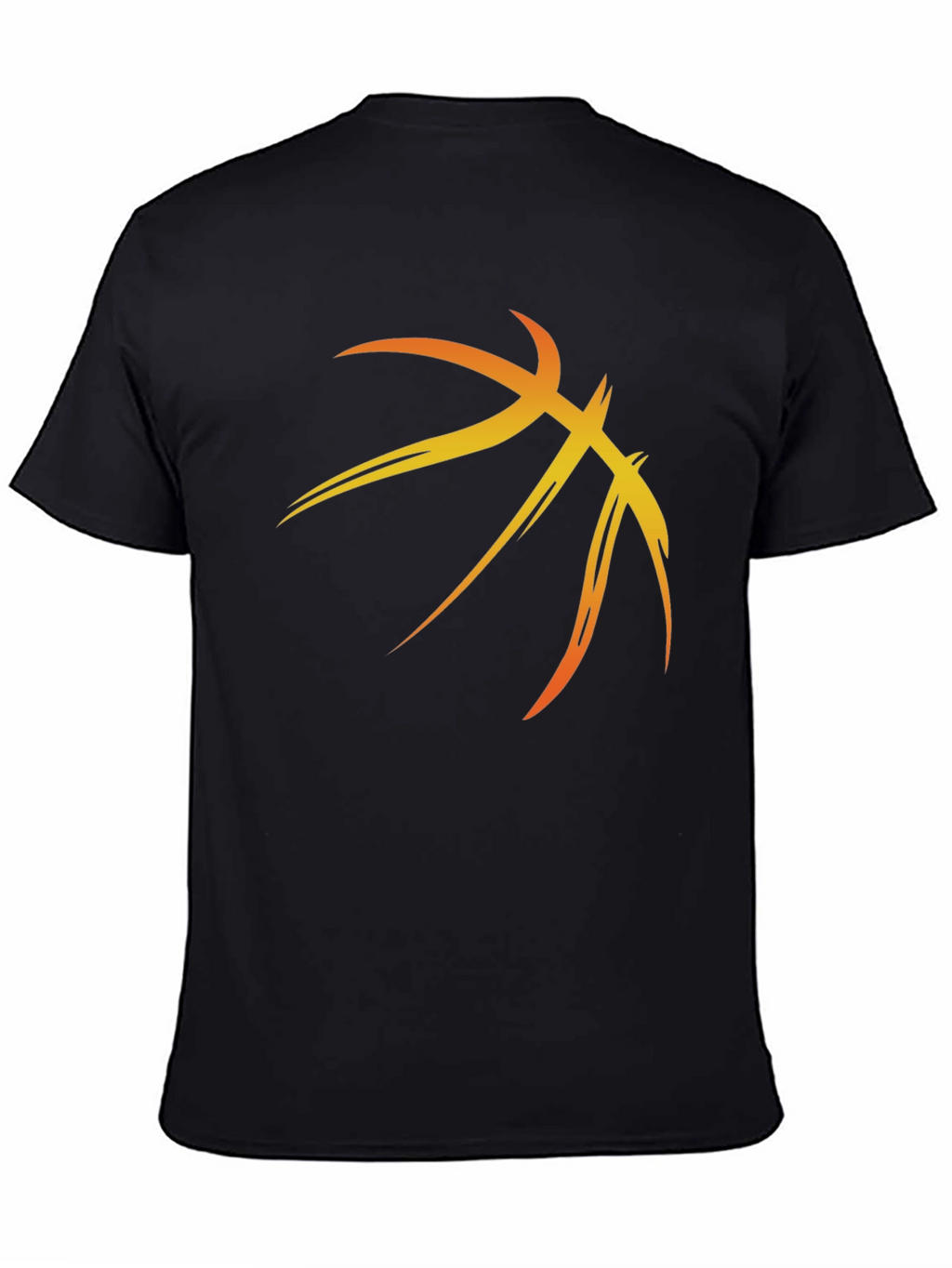 Basketball Graphic Tee - Black Cotton Blend Shirt