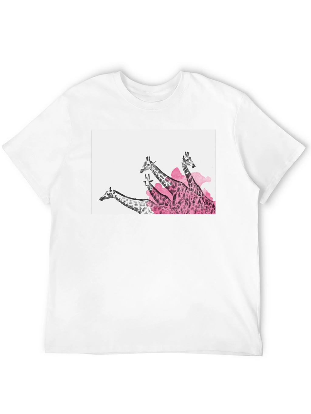 Giraffe Graphic Print Black Tee