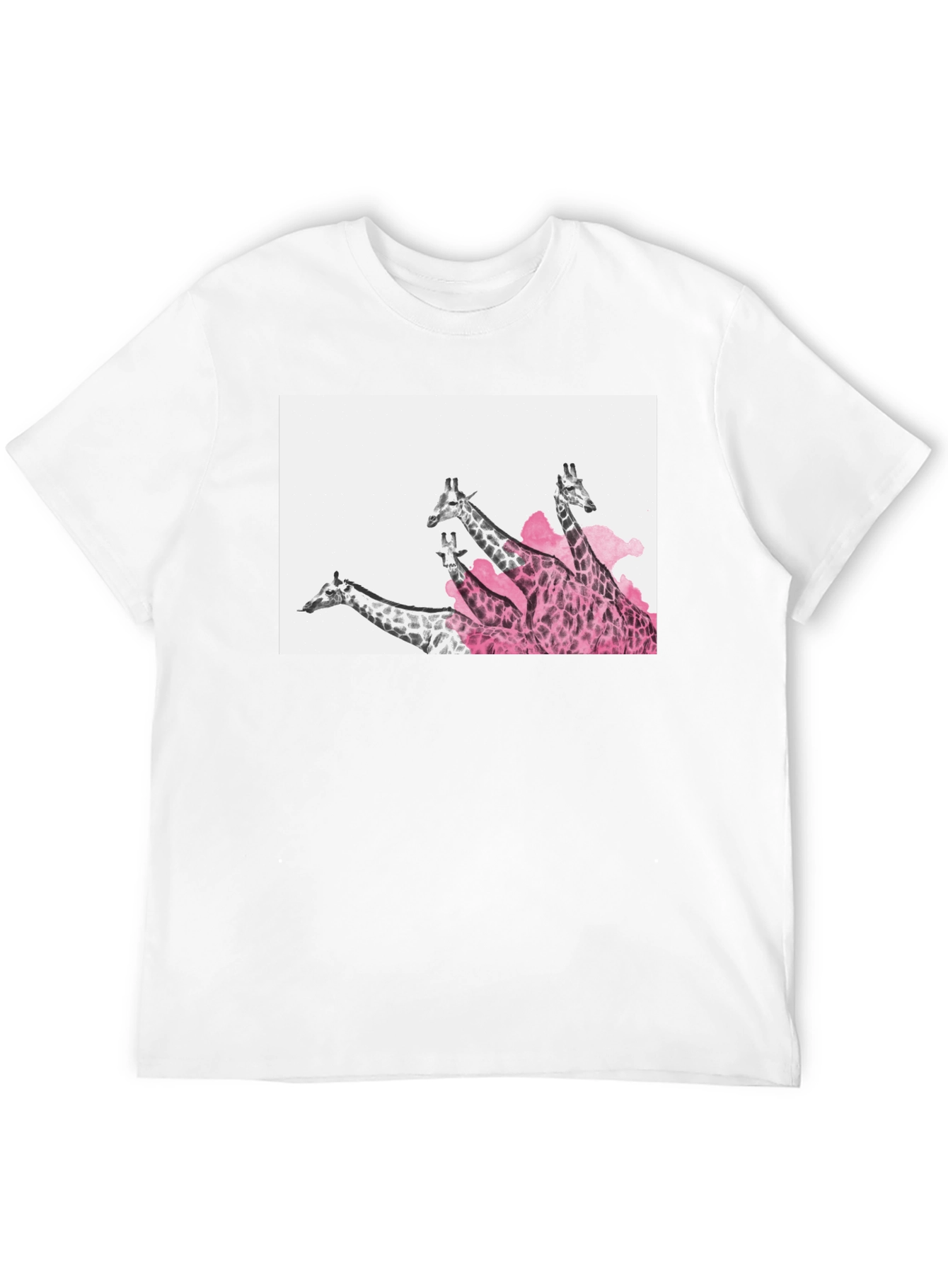 Giraffe Graphic Print Black Tee