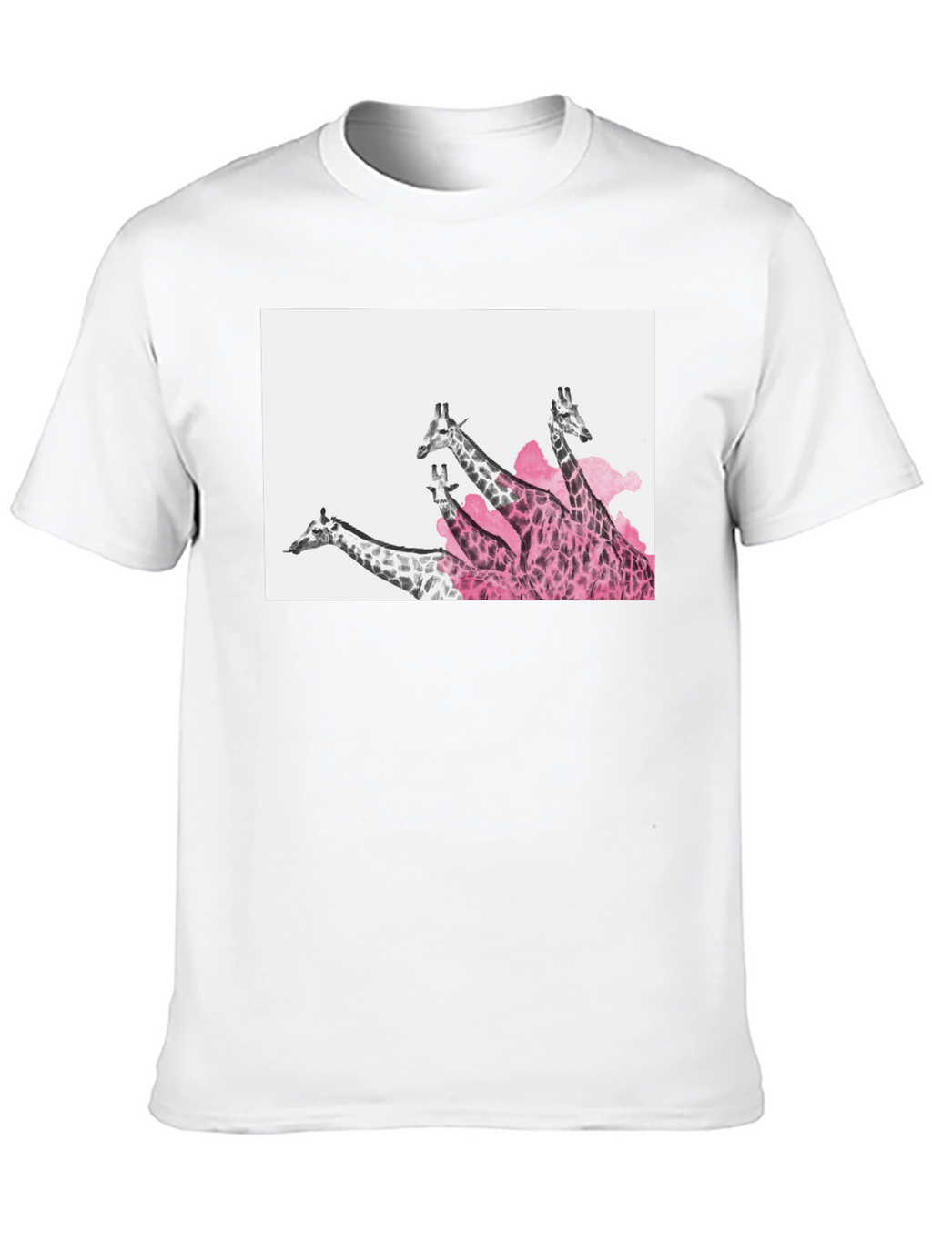 Giraffe Graphic Print Black Tee