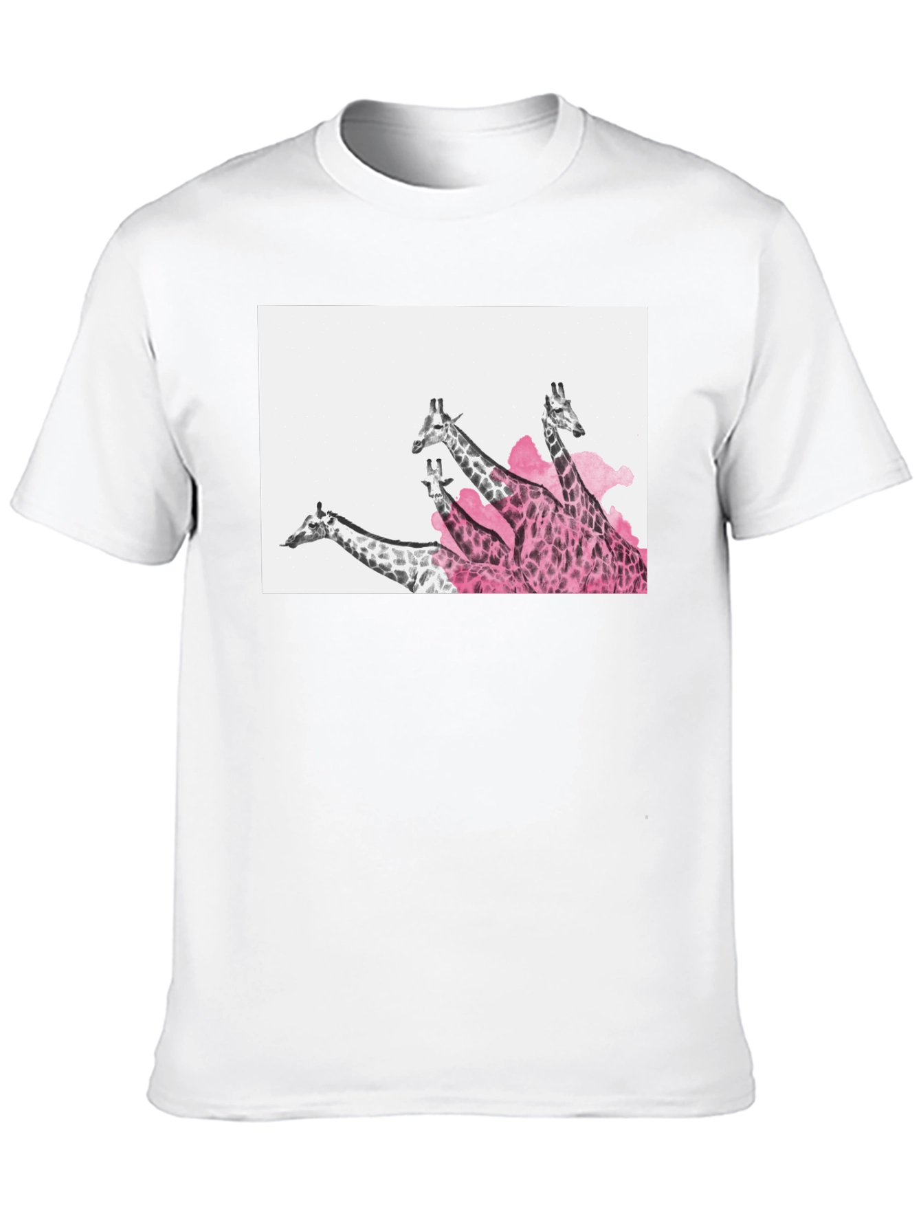 Giraffe Graphic Print Black Tee