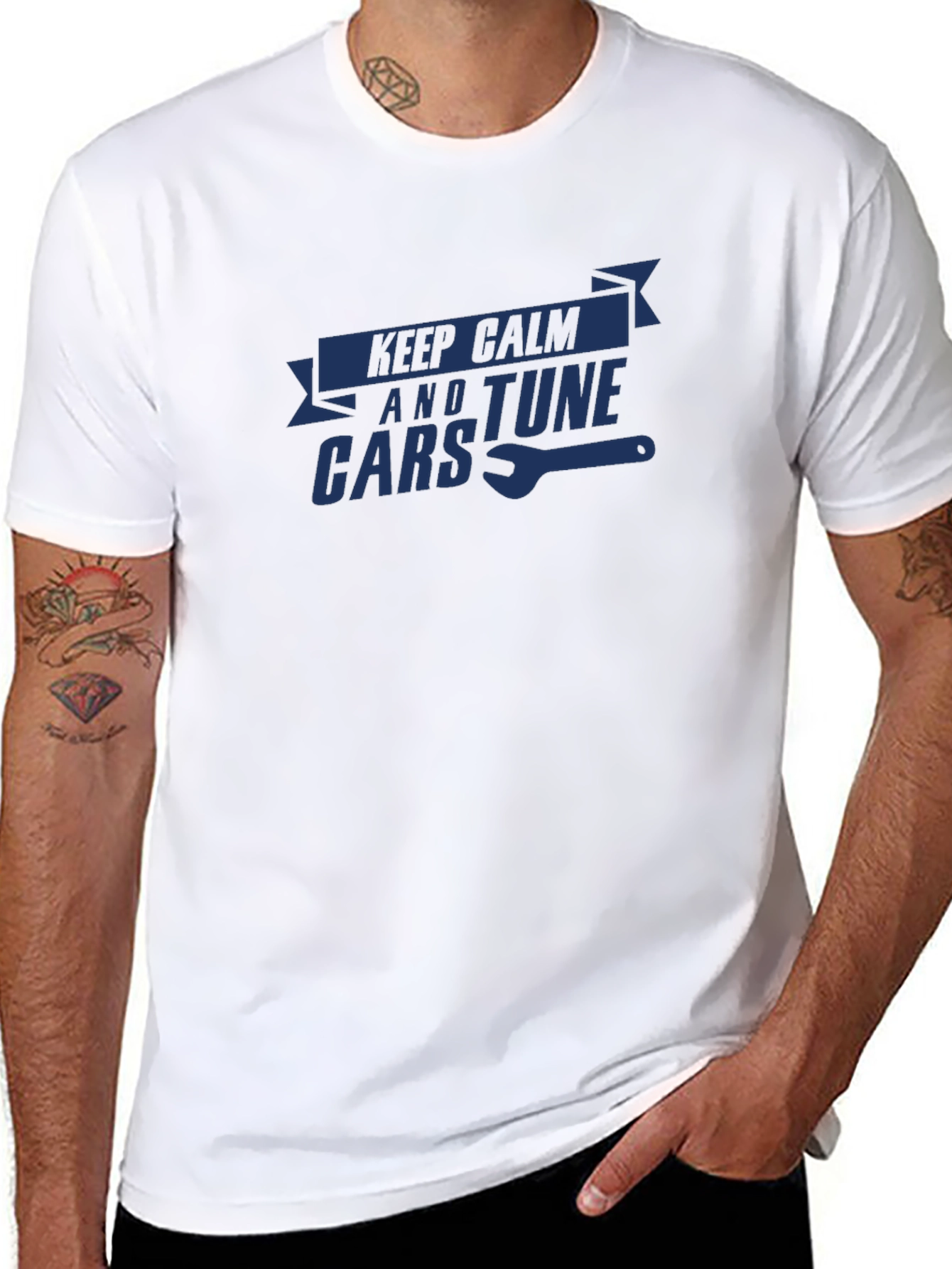Keep Calm and Tune Cars Graphic T-Shirt