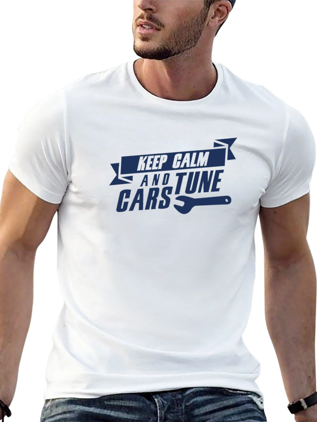Keep Calm and Tune Cars Graphic T-Shirt
