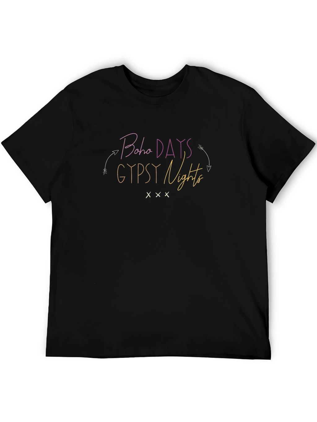 Boho Days Gypsy Nights Graphic T-Shirt Casual Wear