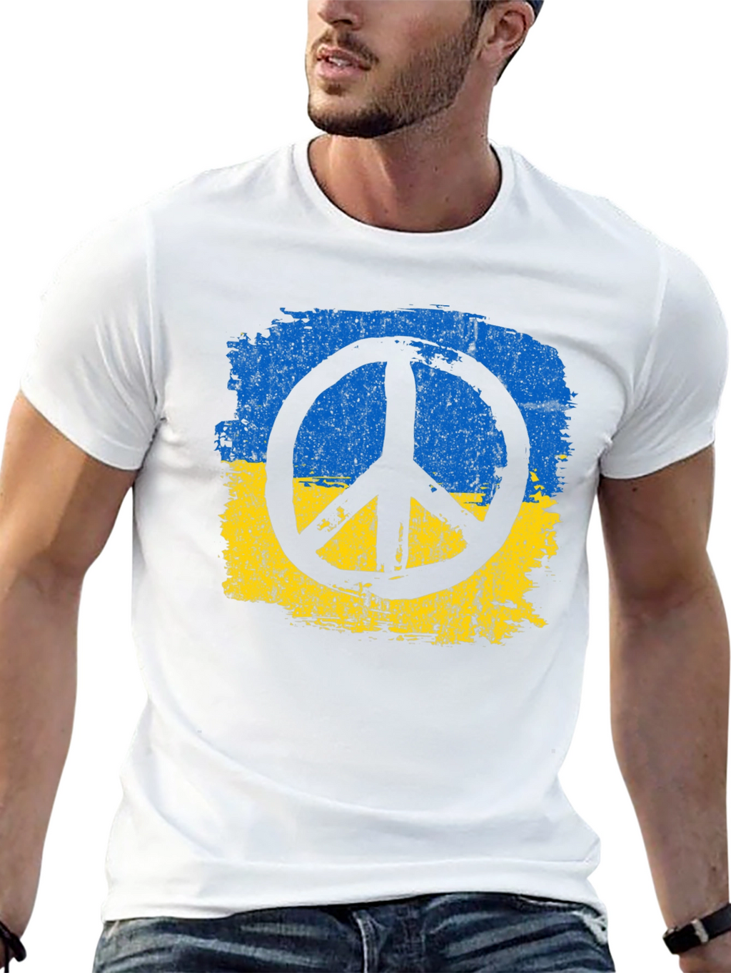 Ukraine Peace Symbol Graphic Tee