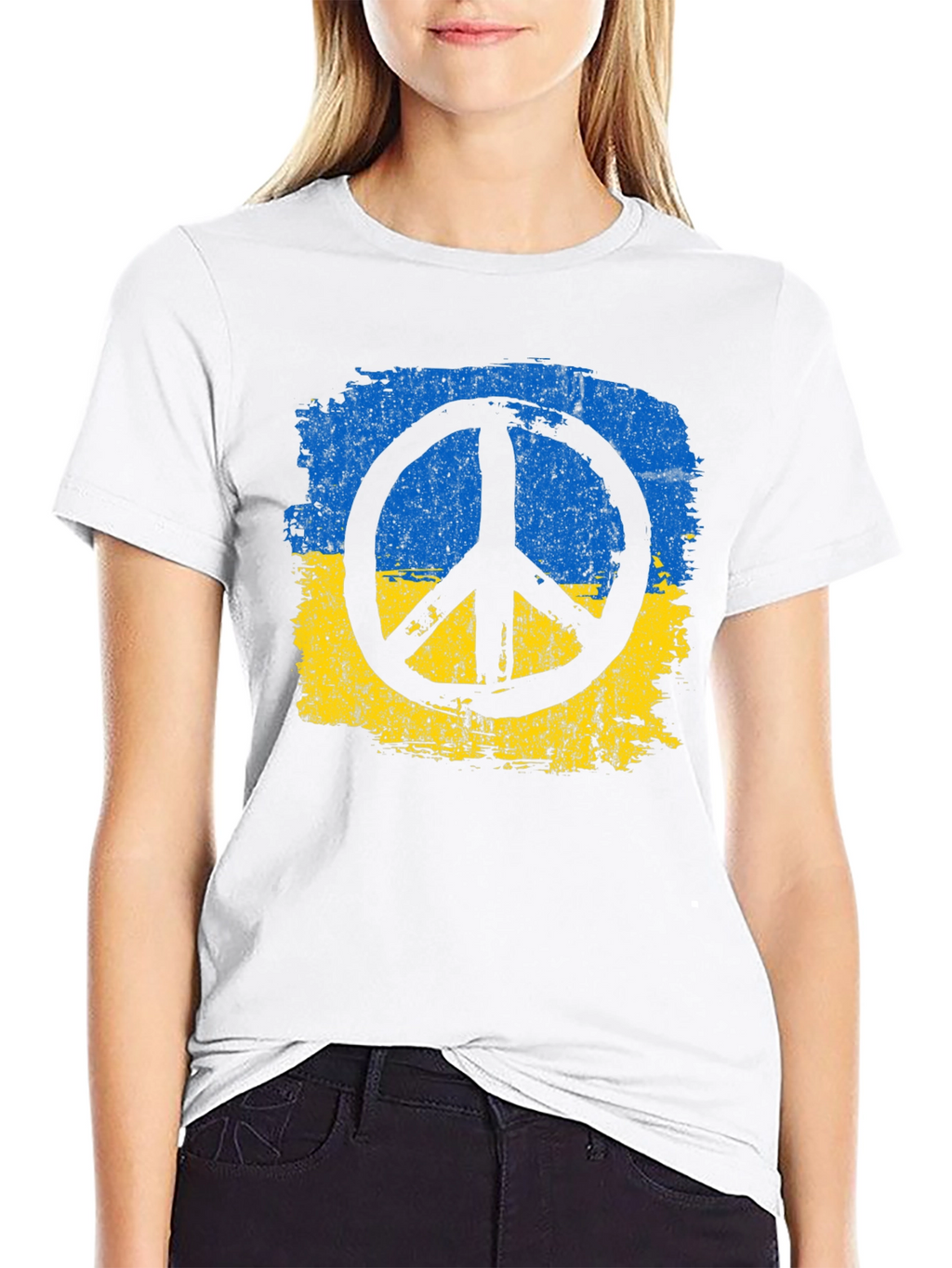 Ukraine Peace Symbol Graphic Tee