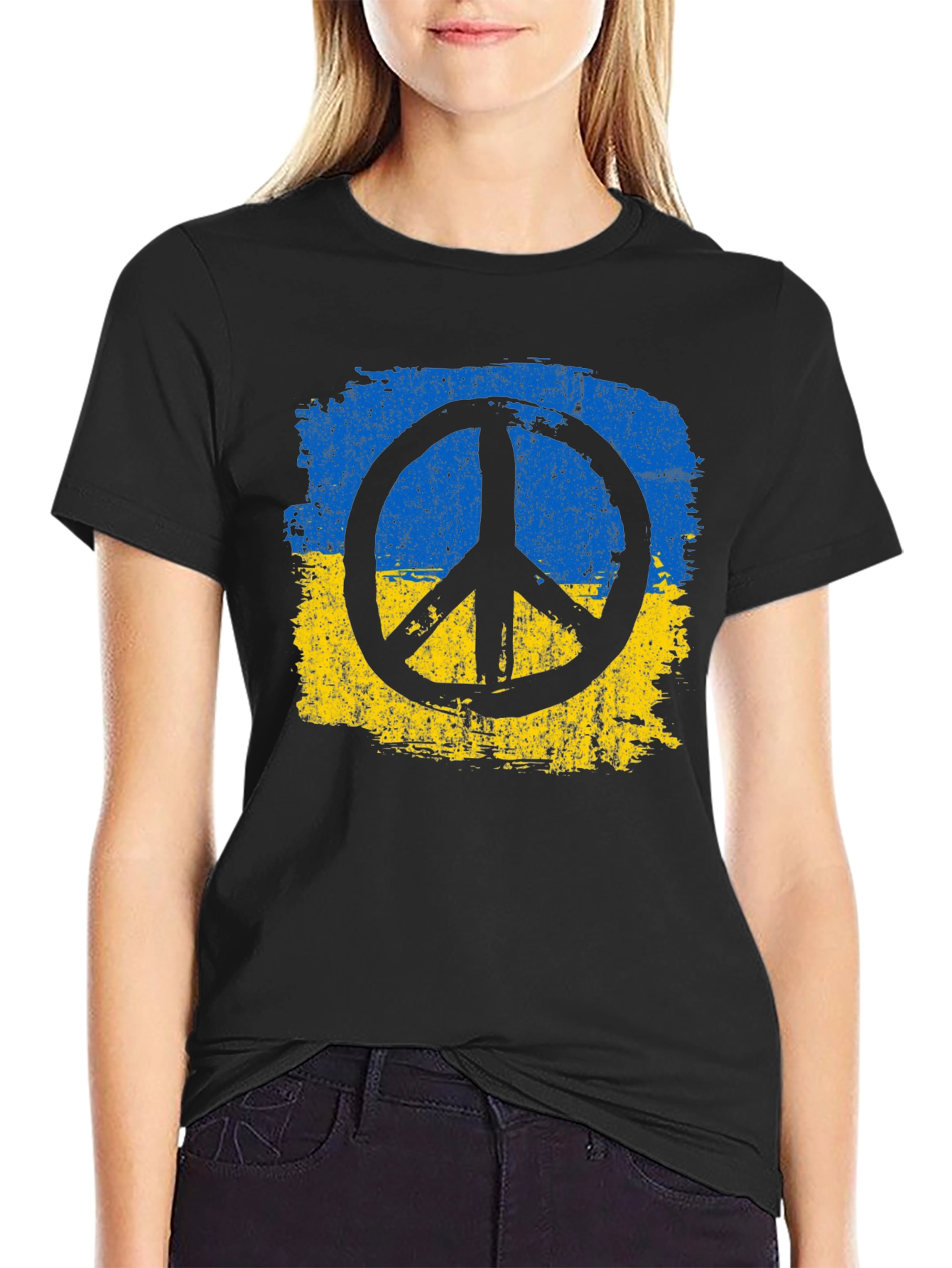 Ukraine Peace Symbol Graphic Tee