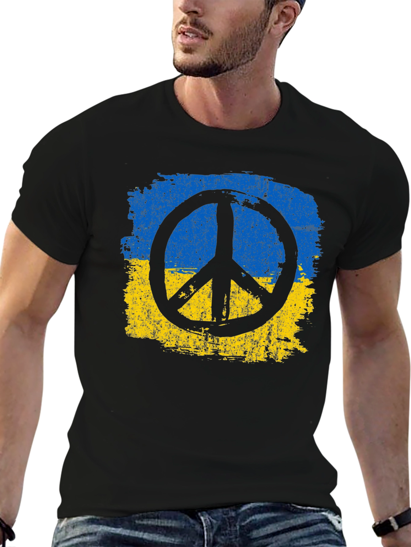 Ukraine Peace Symbol Graphic Tee