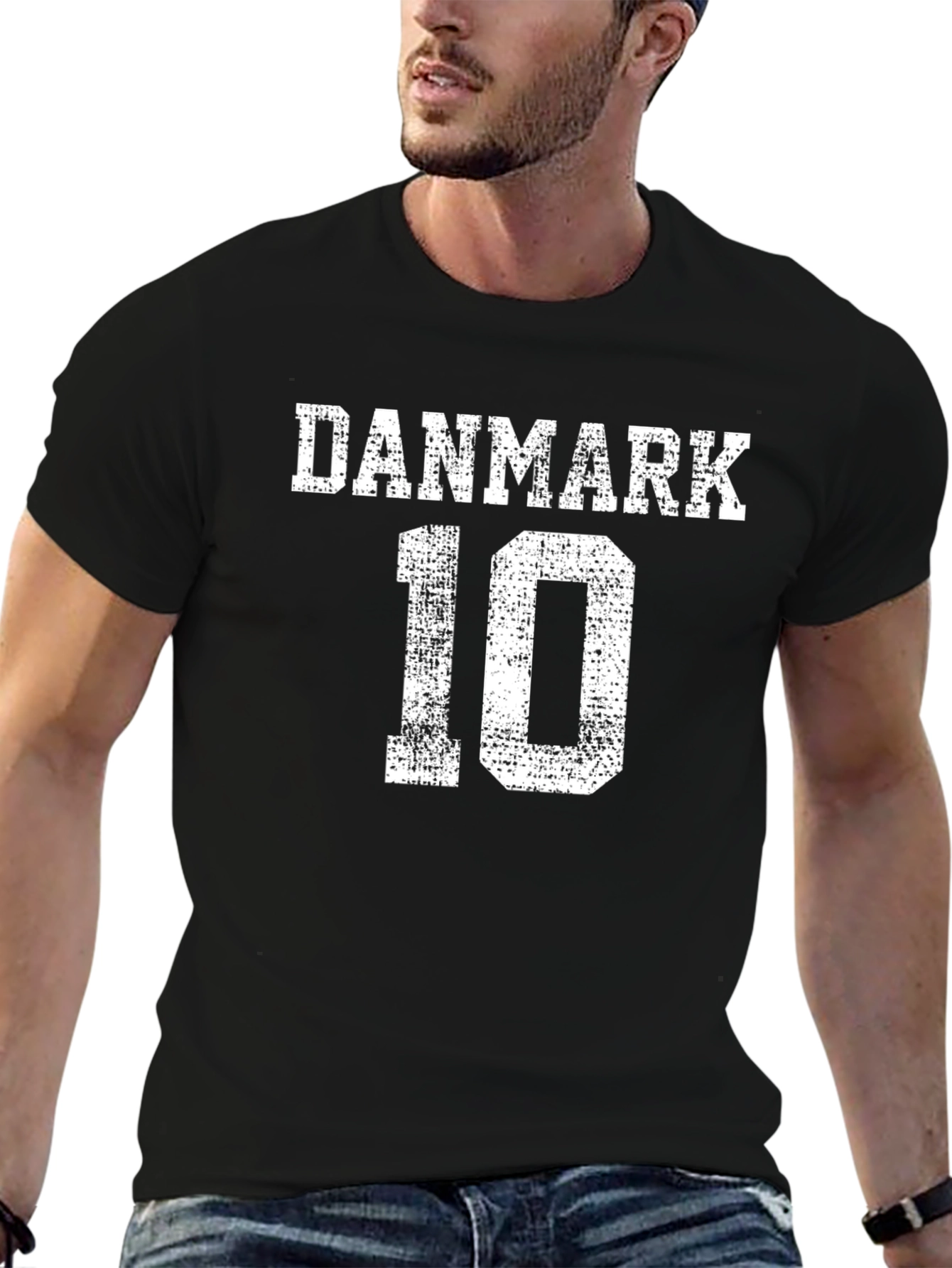 DANMARK 10 T-Shirt - Black Cotton Tee