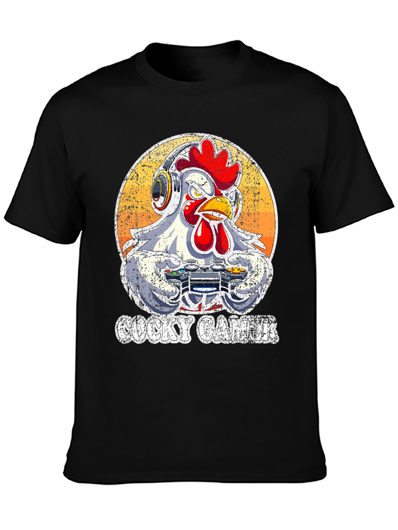 Cocky Gamer T-Shirt - Funny Chicken Video Game Tee