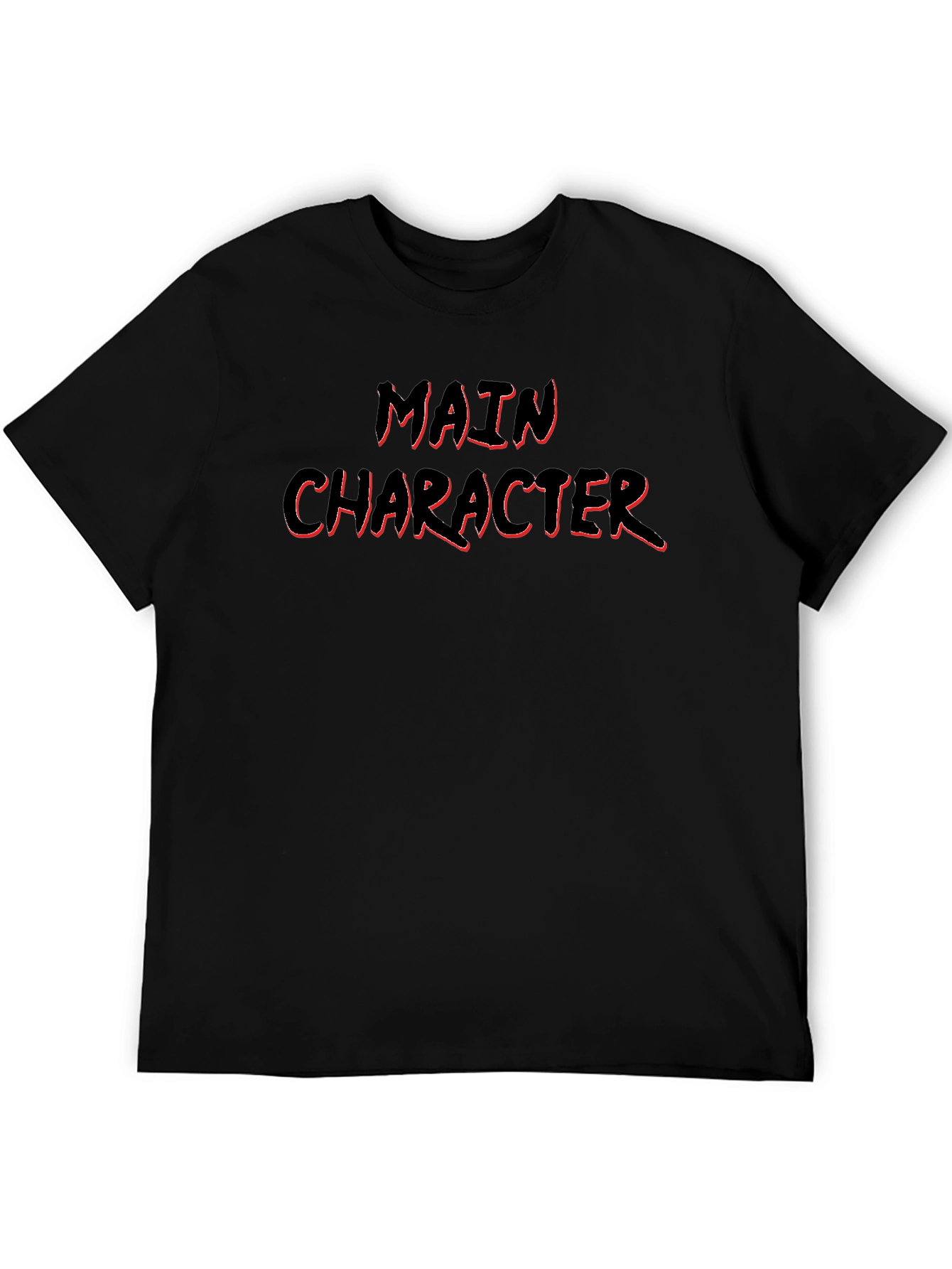 Main Character Graphic Tee - Black Cotton