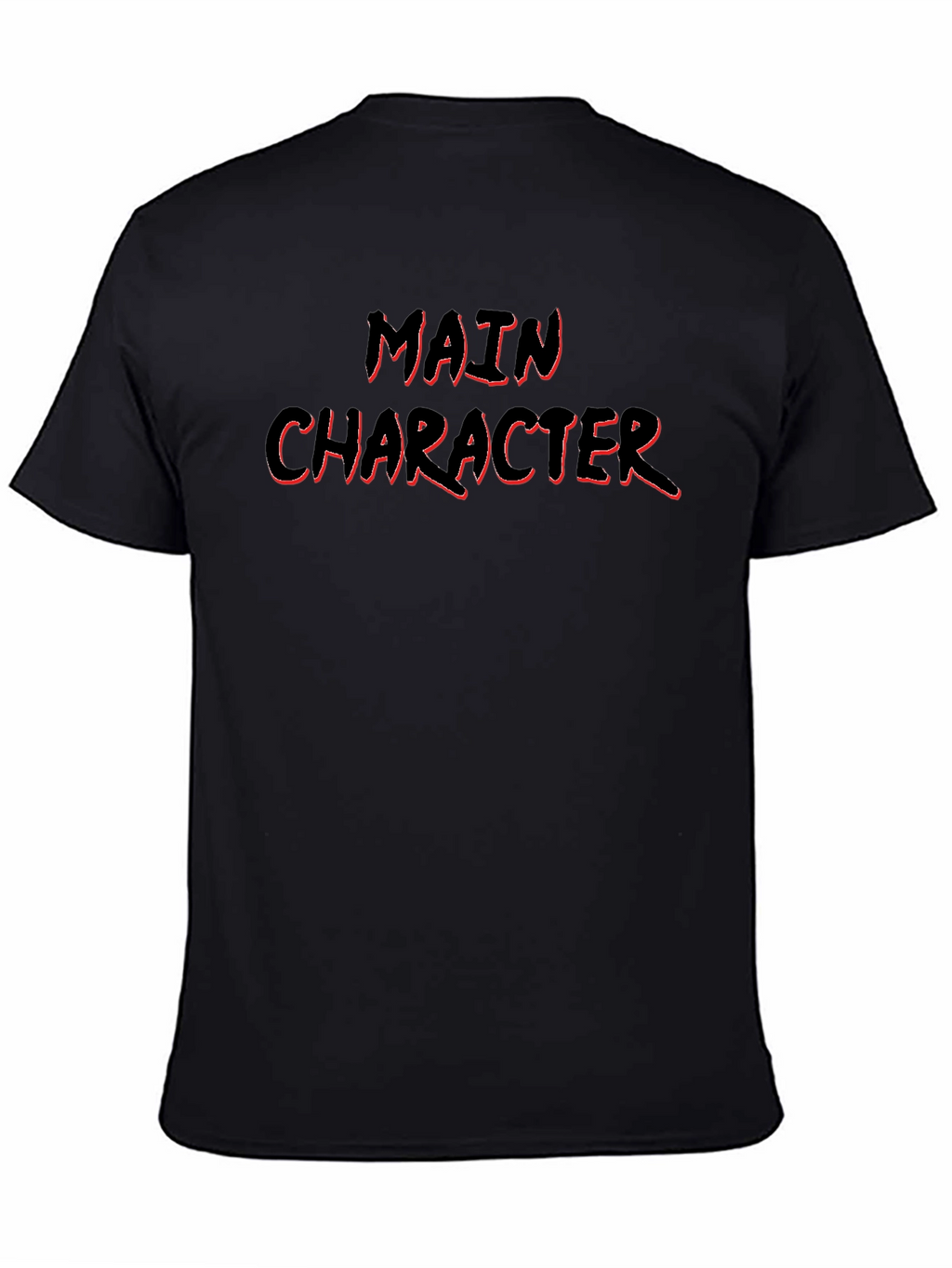 Main Character Graphic Tee - Black Cotton