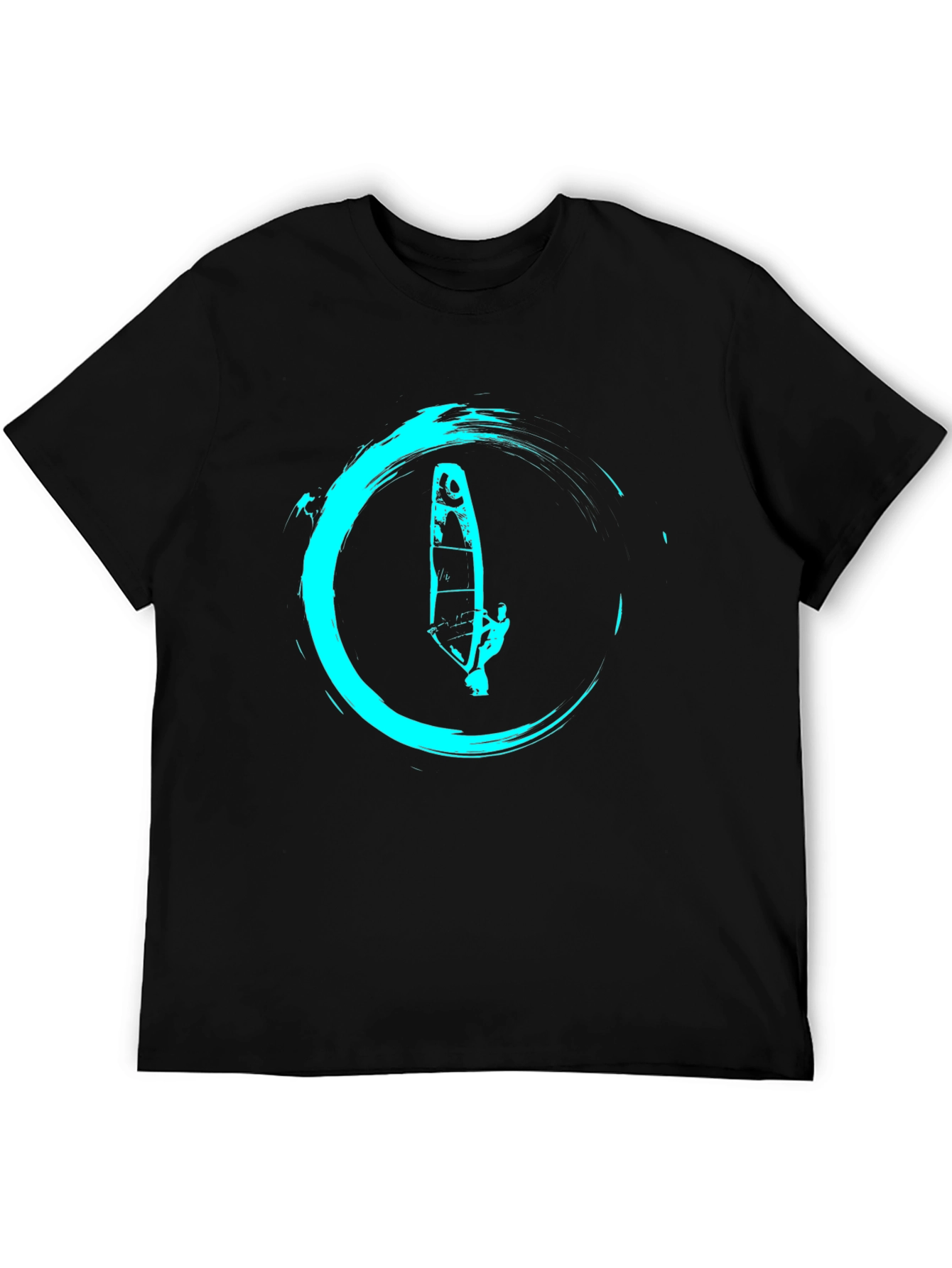 Windsurfer Graphic Tee - Cool Aqua Design