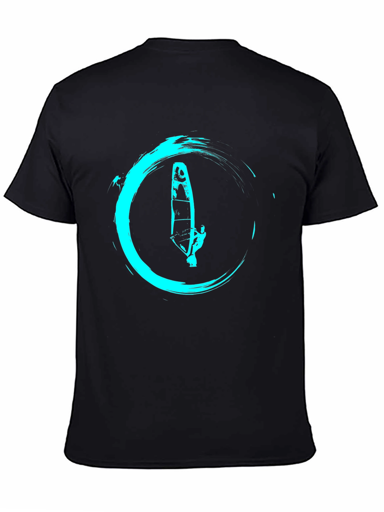 Windsurfer Graphic Tee - Cool Aqua Design