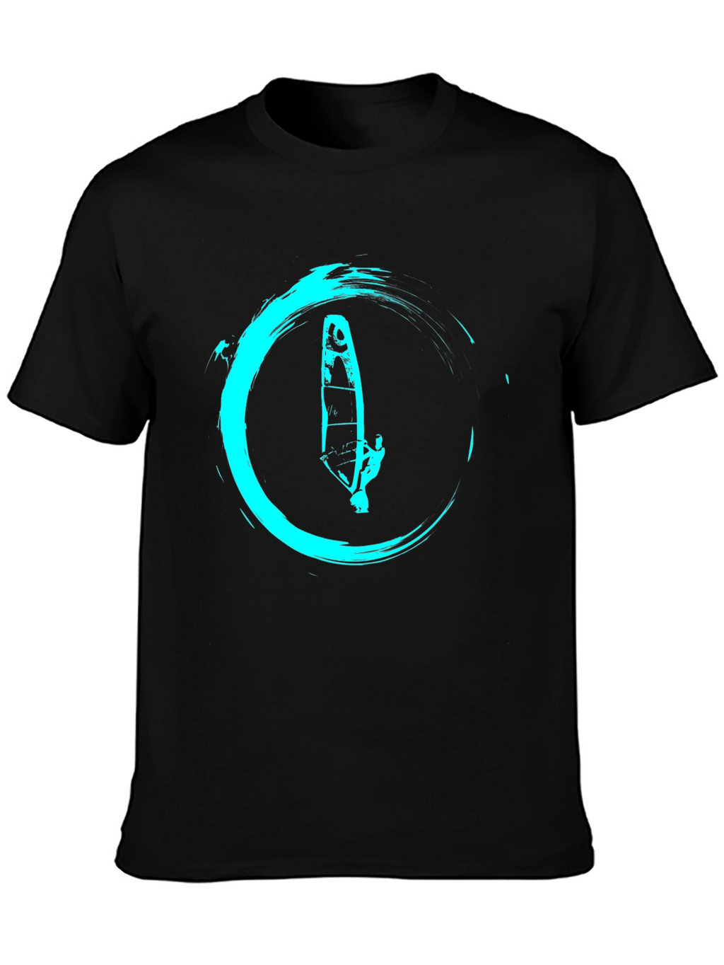 Windsurfer Graphic Tee - Cool Aqua Design